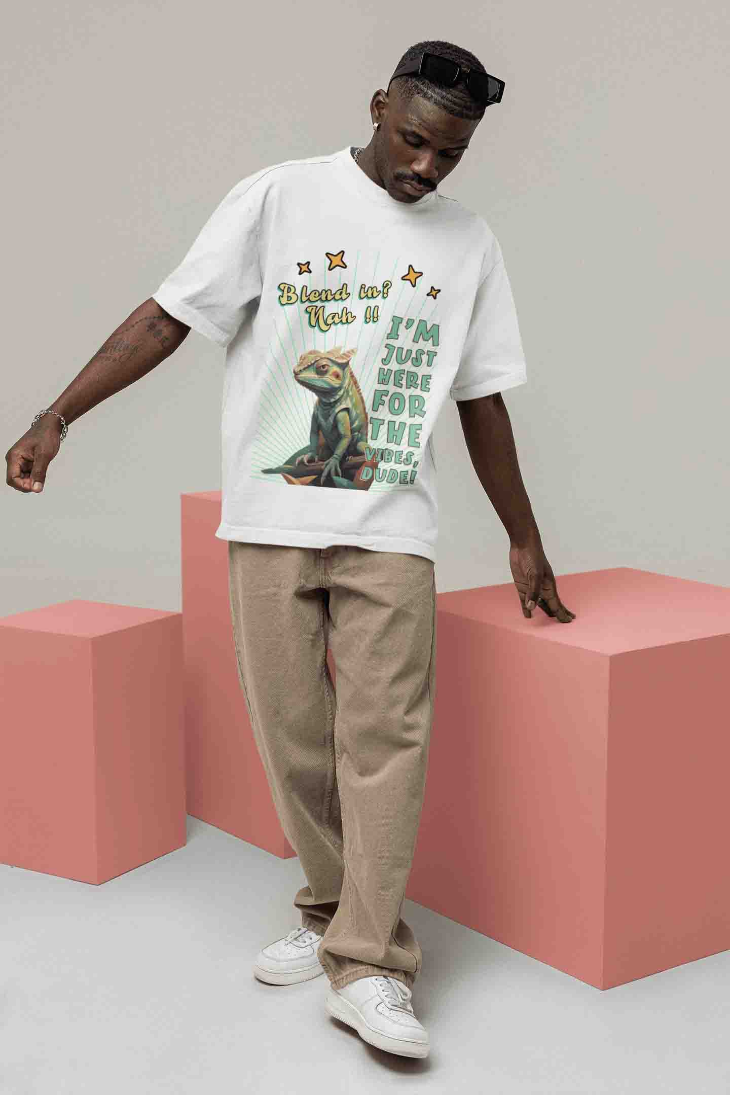 Blend In? Nah!! Oversized T-Shirt | The OddBall Wagon image 2