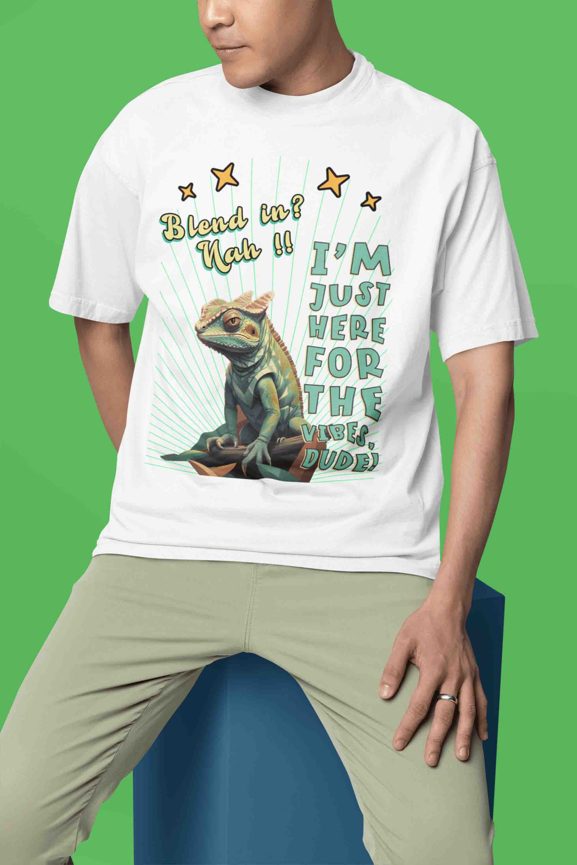 Blend In? Nah!! Oversized T-Shirt | The OddBall Wagon image 4