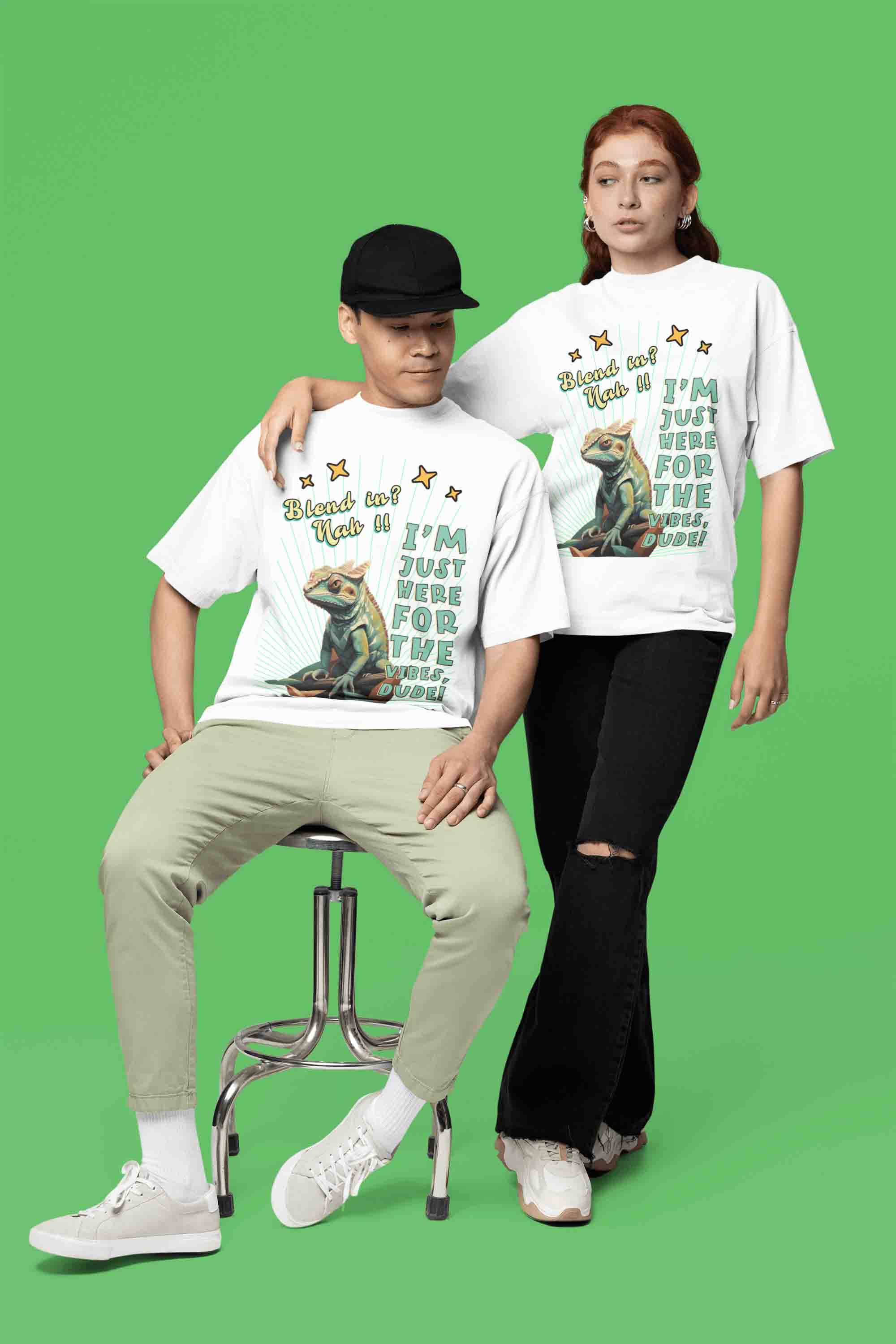 Blend In? Nah!! Oversized T-Shirt | The OddBall Wagon image 5