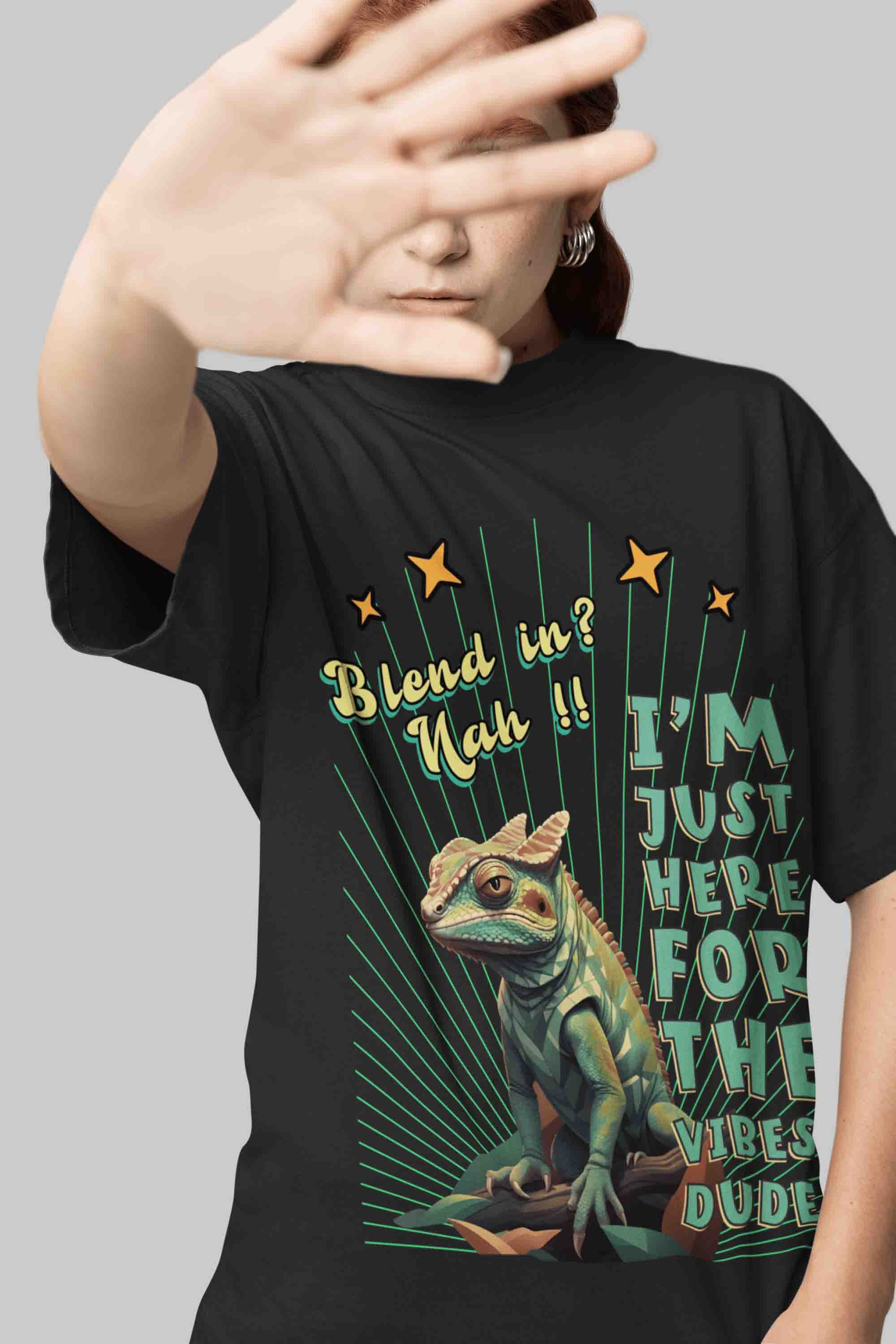 Blend In? Nah!! Oversized T-Shirt | The OddBall Wagon image 3