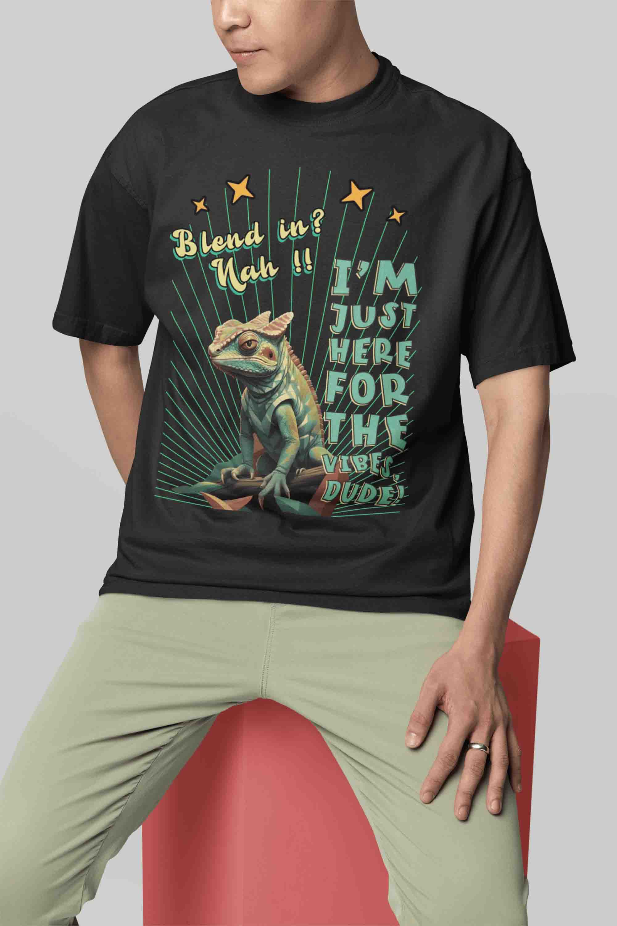 Blend In? Nah!! Oversized T-Shirt | The OddBall Wagon image 4