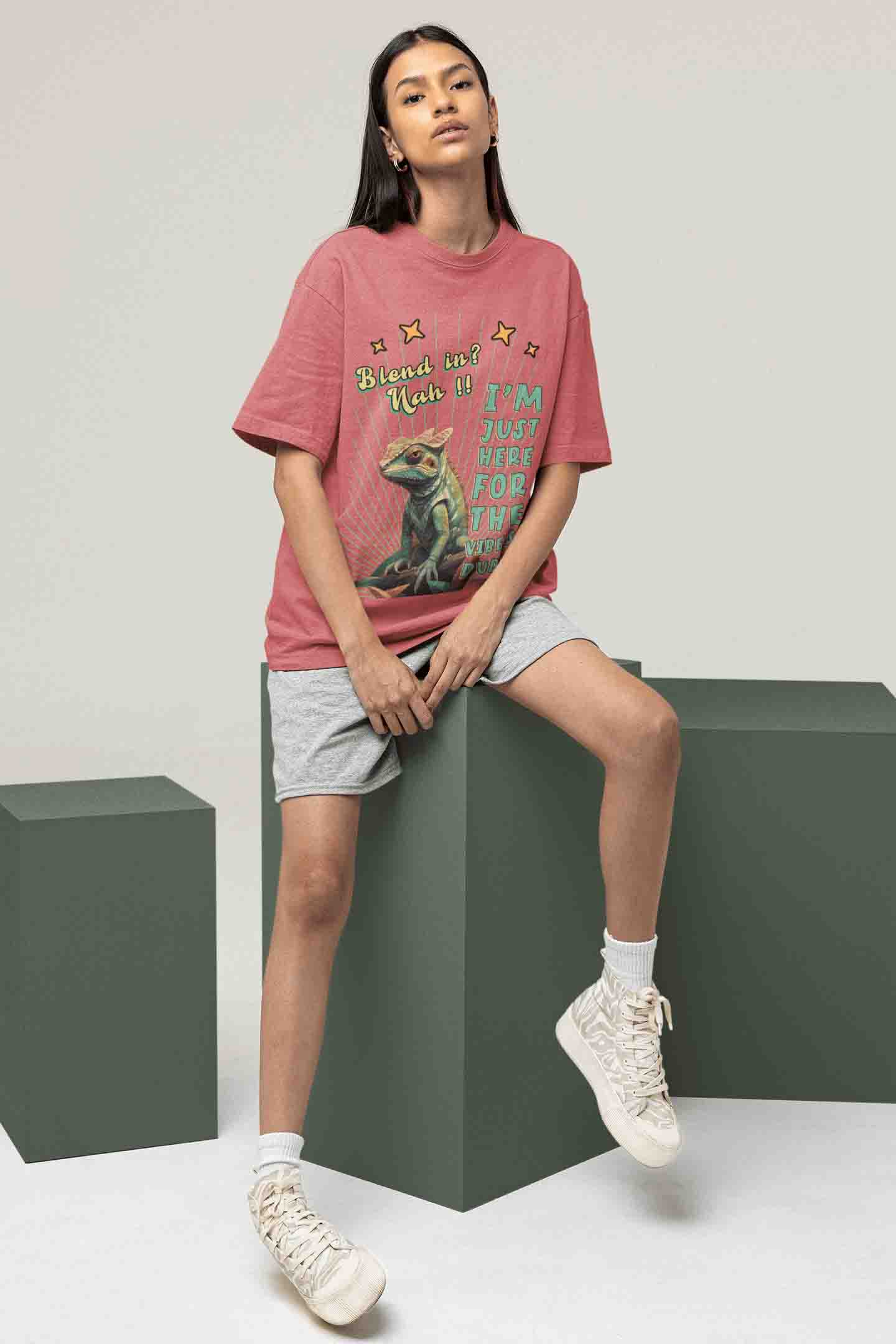 Blend In? Nah!! Oversized T-Shirt | The OddBall Wagon image 2