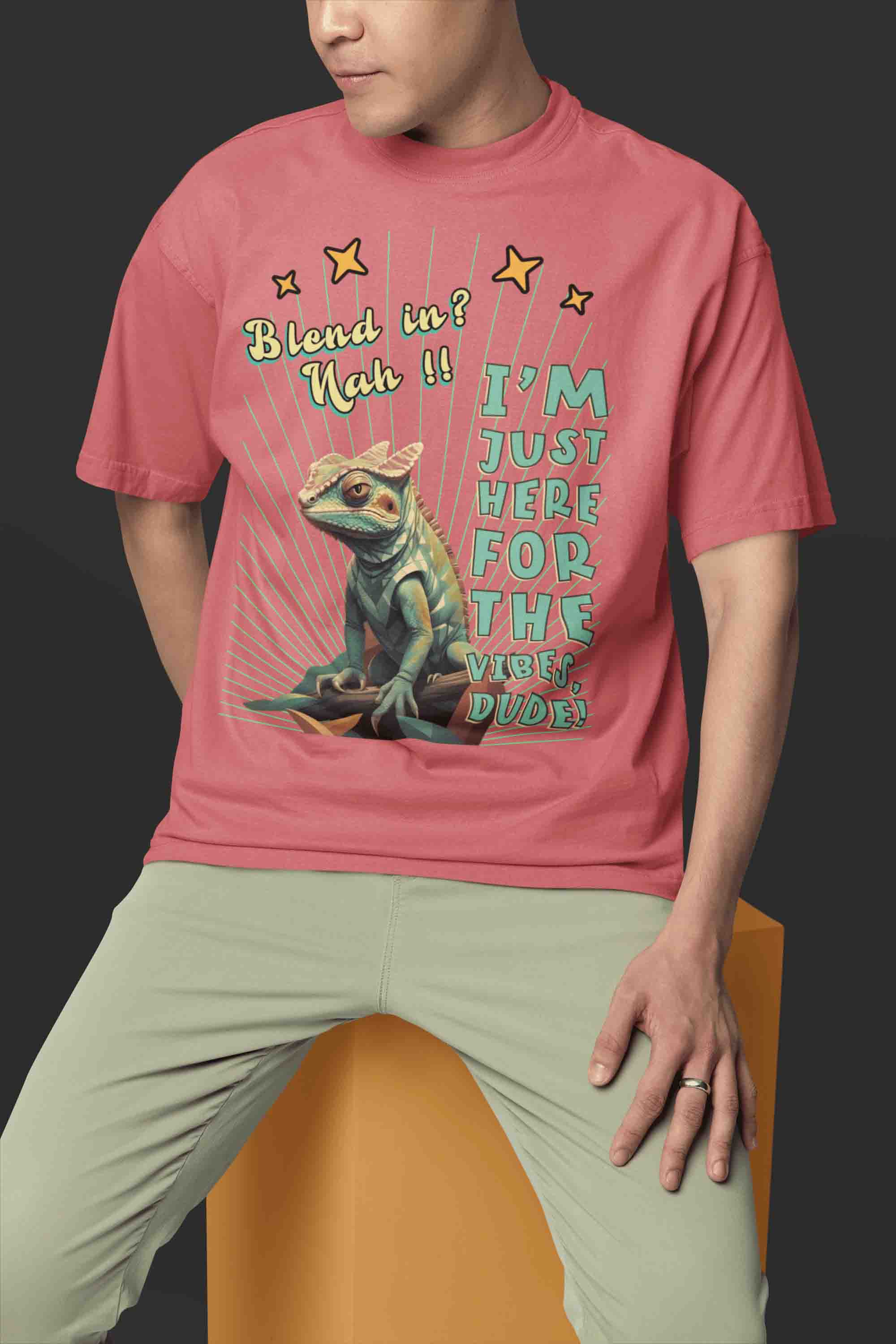 Blend In? Nah!! Oversized T-Shirt | The OddBall Wagon image 5