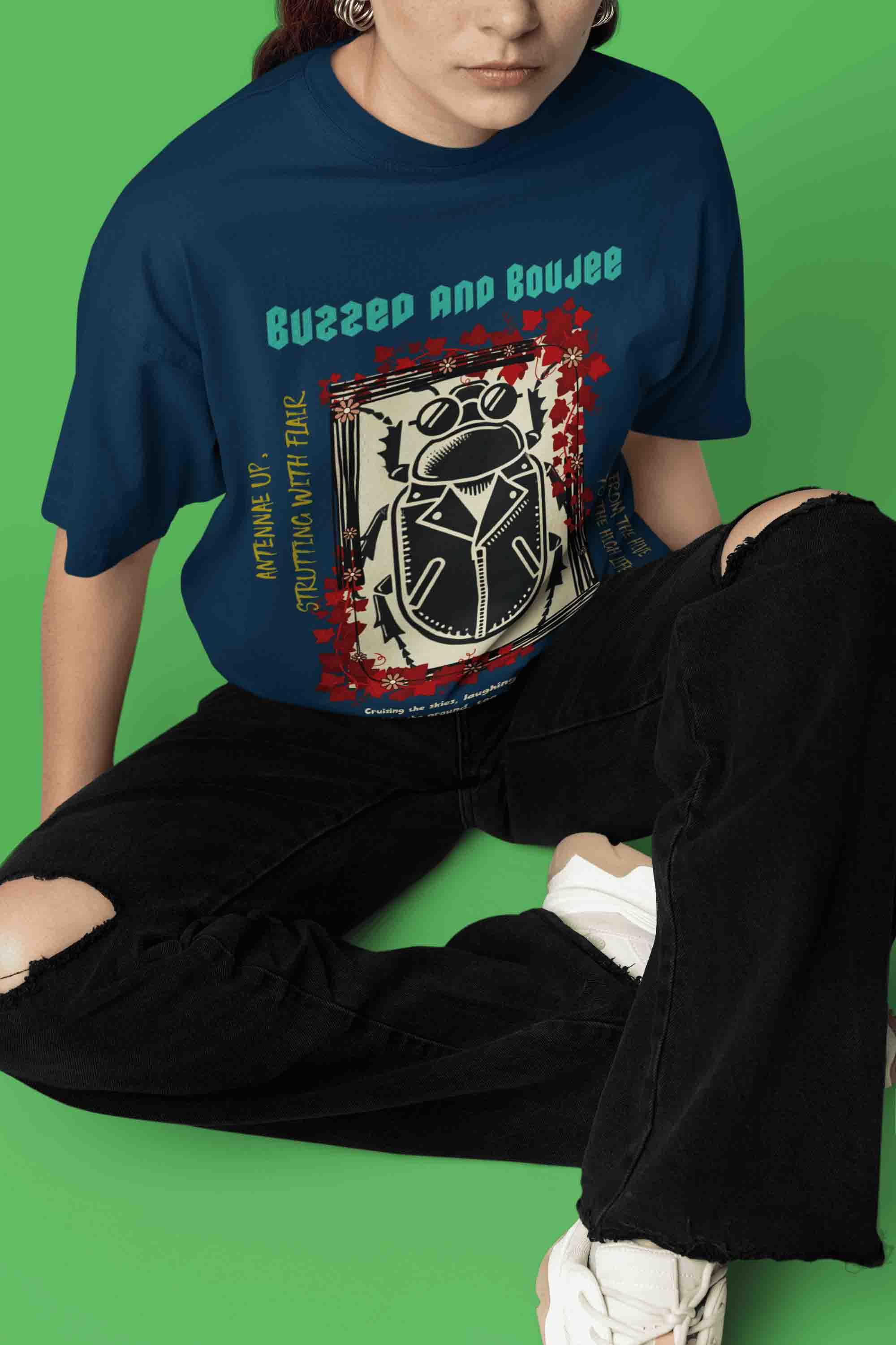 Buzzed and Boujee Oversized T-Shirt | The OddBall Wagon image 5