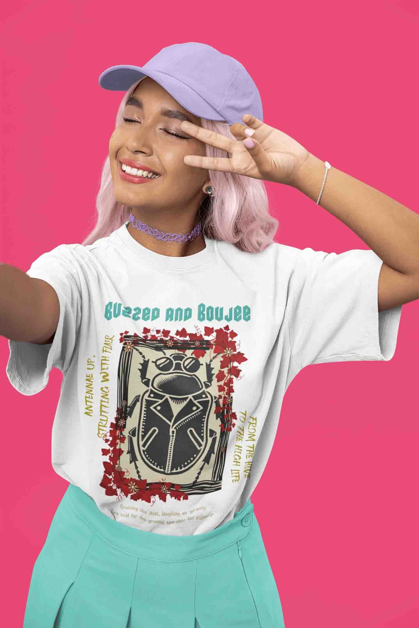 Buzzed and Boujee Oversized T-Shirt | The OddBall Wagon image 3