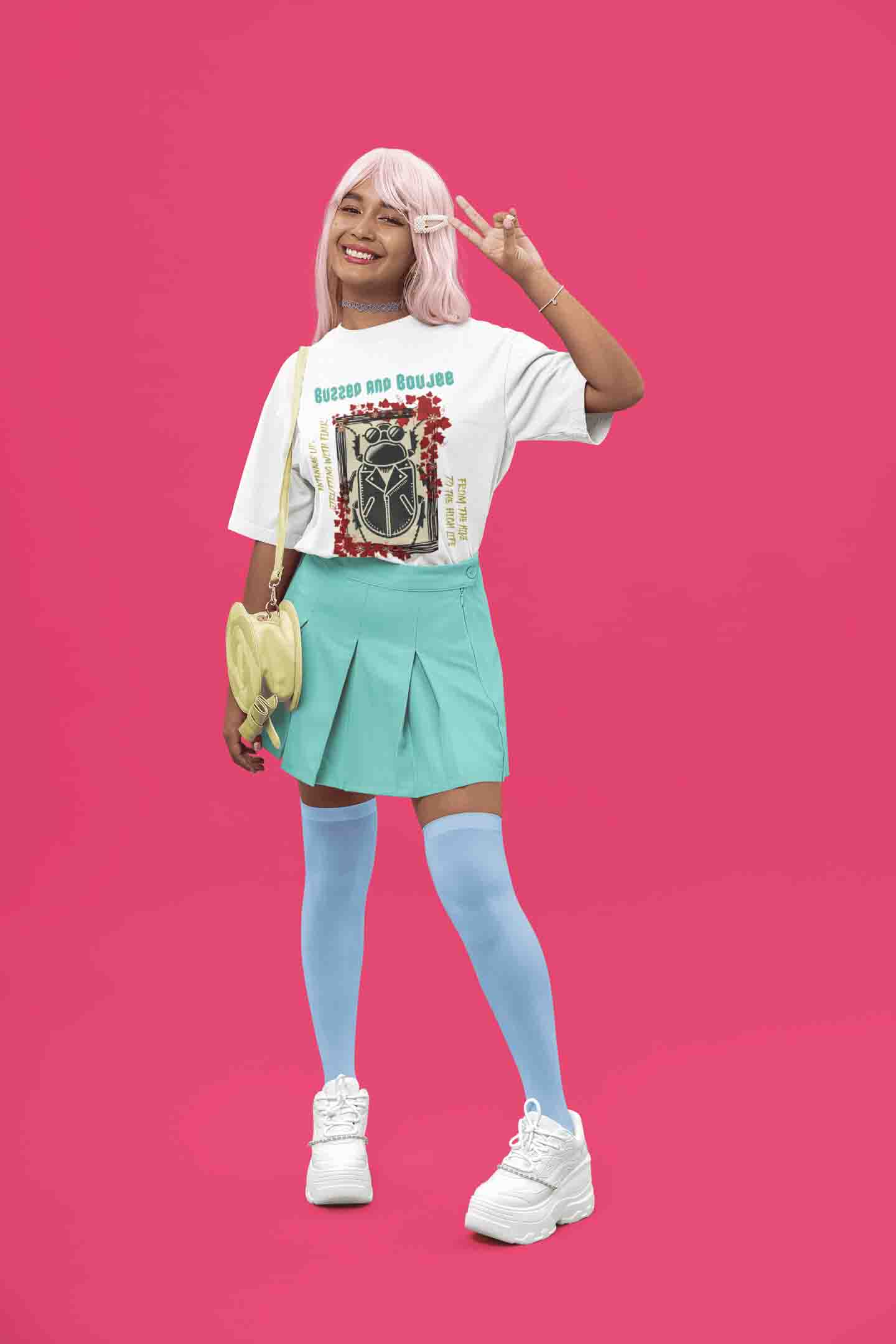 Buzzed and Boujee Oversized T-Shirt | The OddBall Wagon image 5