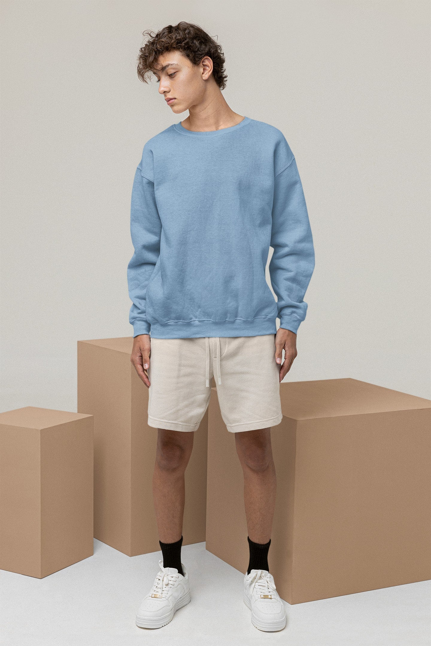 Classic Men's Baby Blue Sweatshirt | The OddBall Wagon image 2