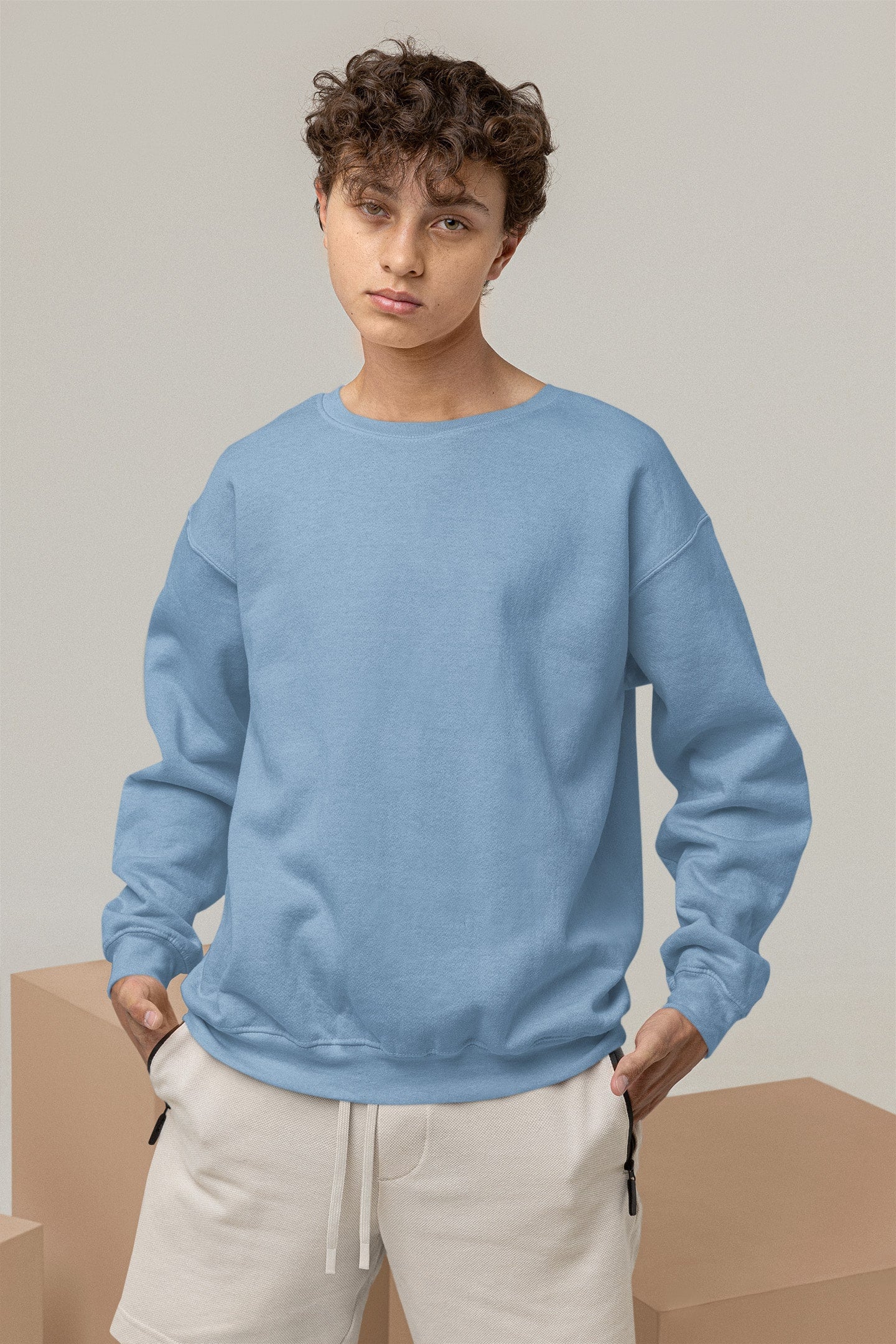Classic Men's Baby Blue Sweatshirt | The OddBall Wagon image 3