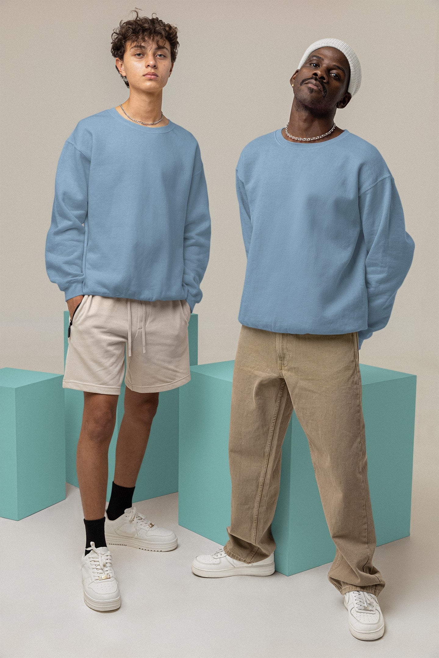 Classic Men's Baby Blue Sweatshirt | The OddBall Wagon image 4