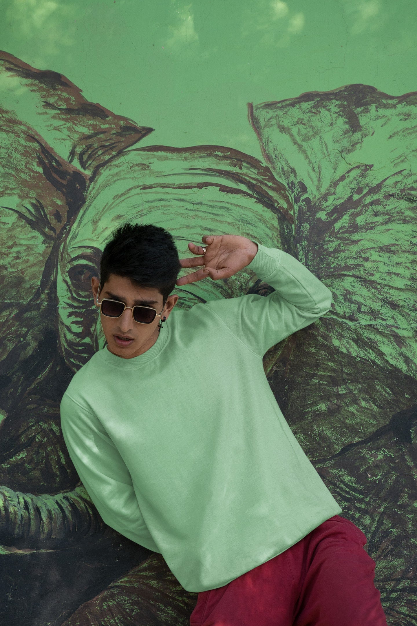 Classic Men's Mint Green Sweatshirt | The OddBall Wagon image 3