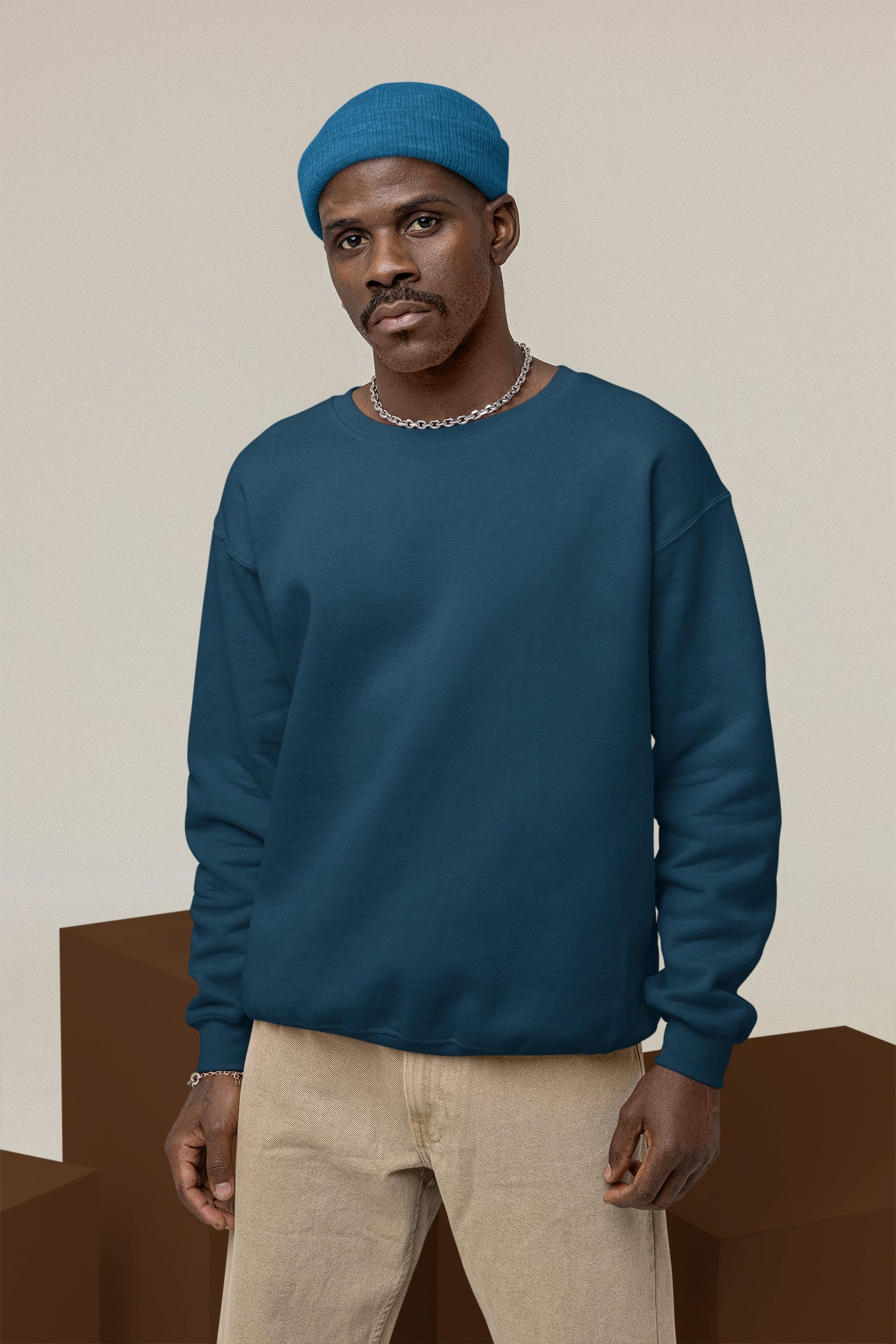 Classic Men's Navy Blue Sweatshirt | The OddBall Wagon image 2