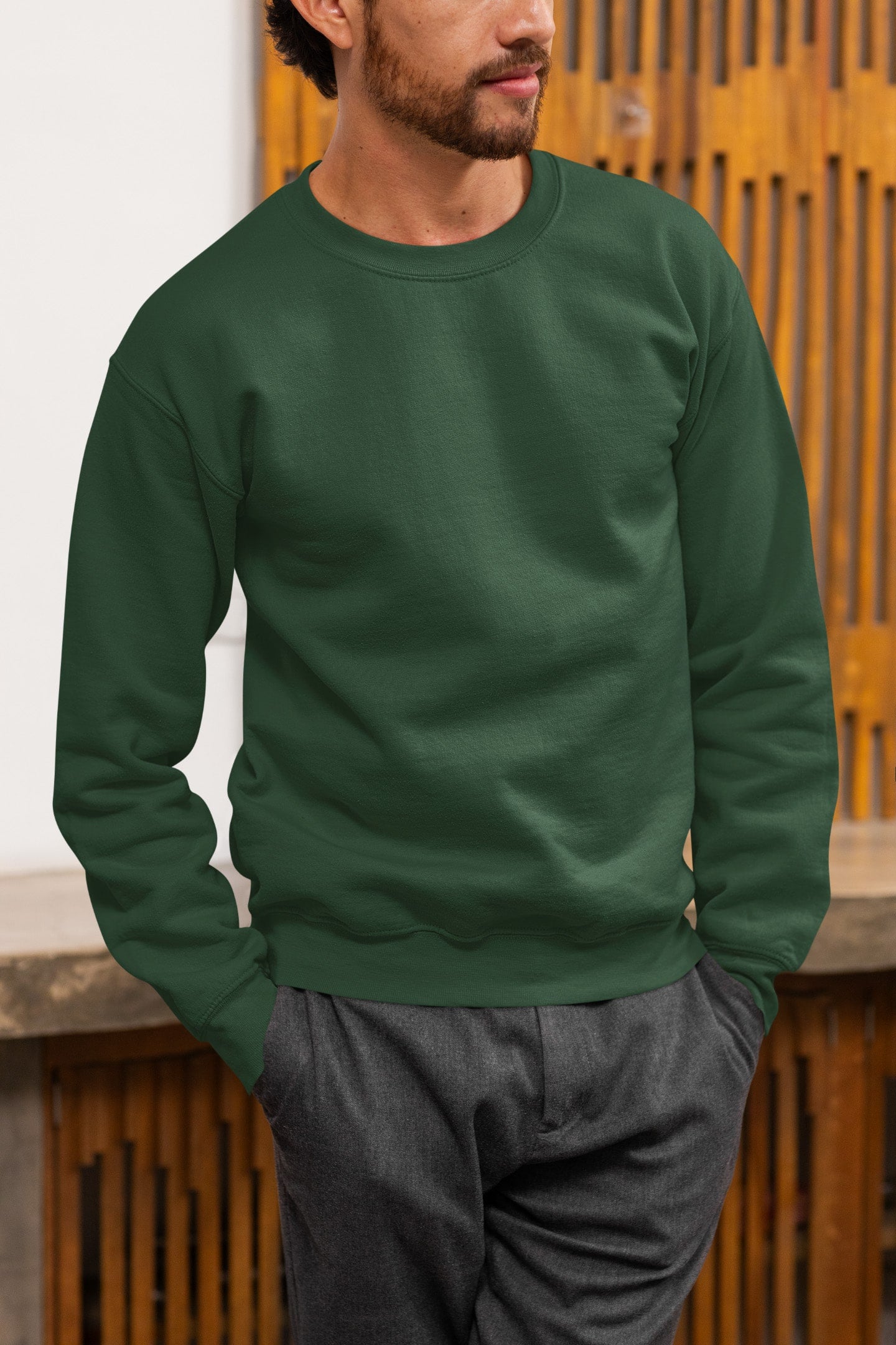 Classic Men's Olive Green Sweatshirt | The OddBall Wagon image 2