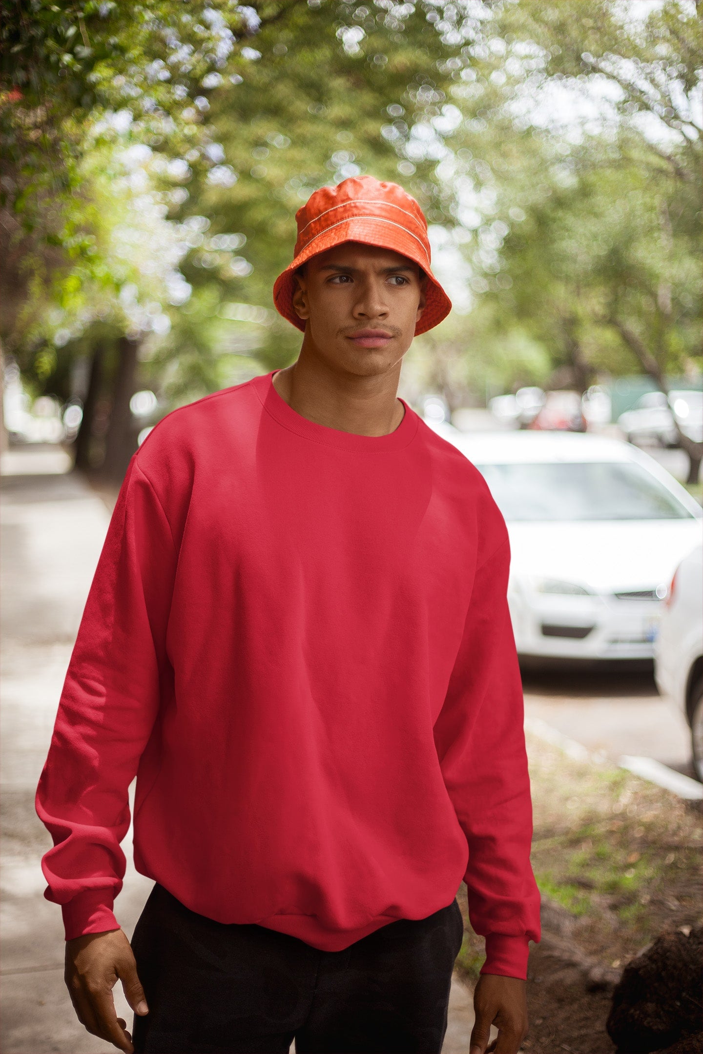 Classic Men's Red Sweatshirt | The OddBall Wagon image 4