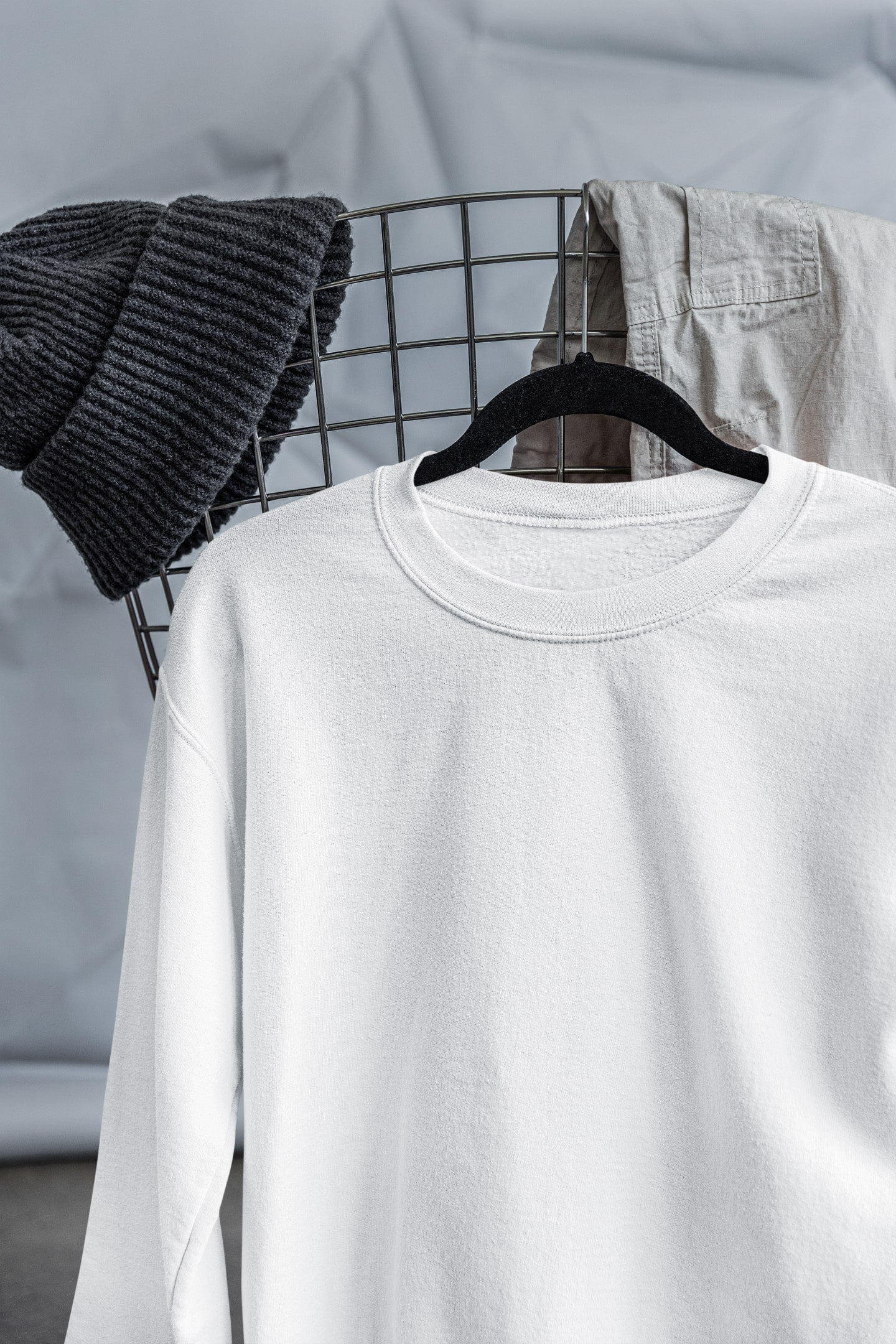 Classic Men's White Sweatshirt | The OddBall Wagon image 5