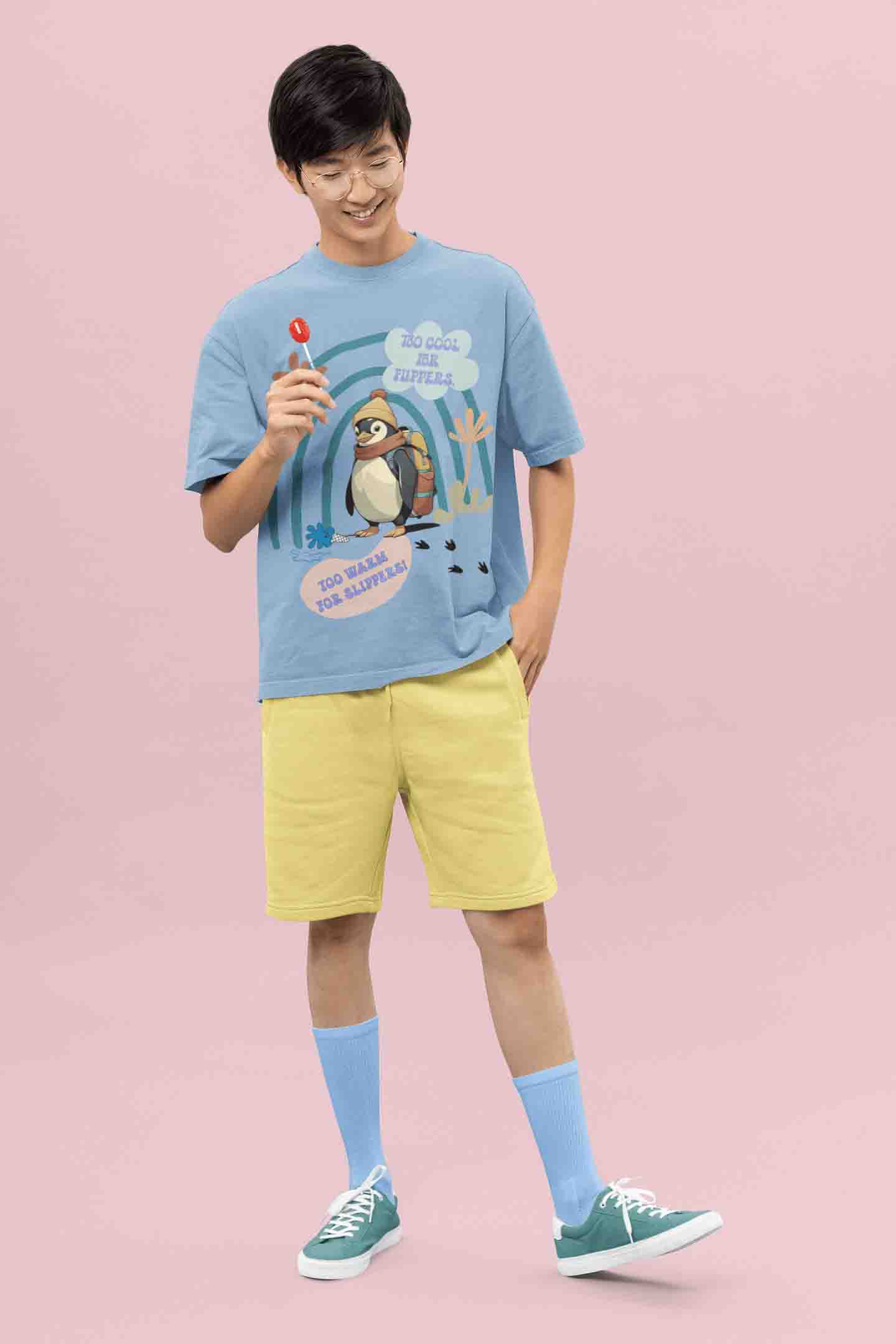 Cool Penguin Oversized T-Shirt | The OddBall Wagon
