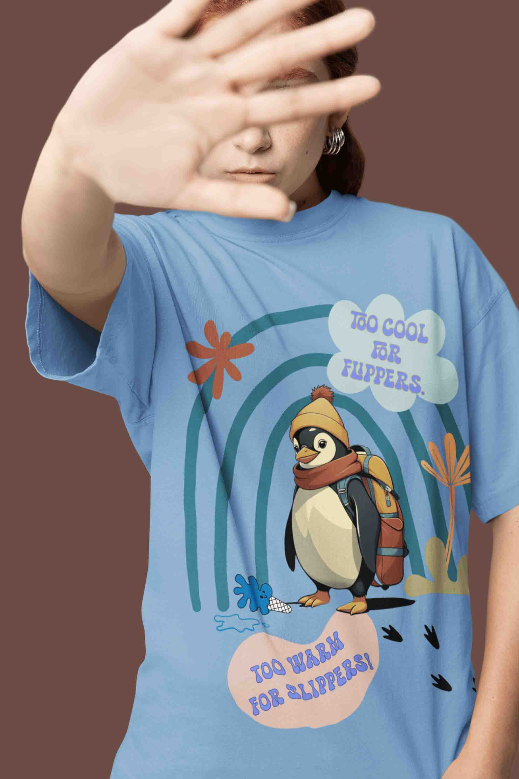 Cool Penguin Oversized T-Shirt | The OddBall Wagon image 5