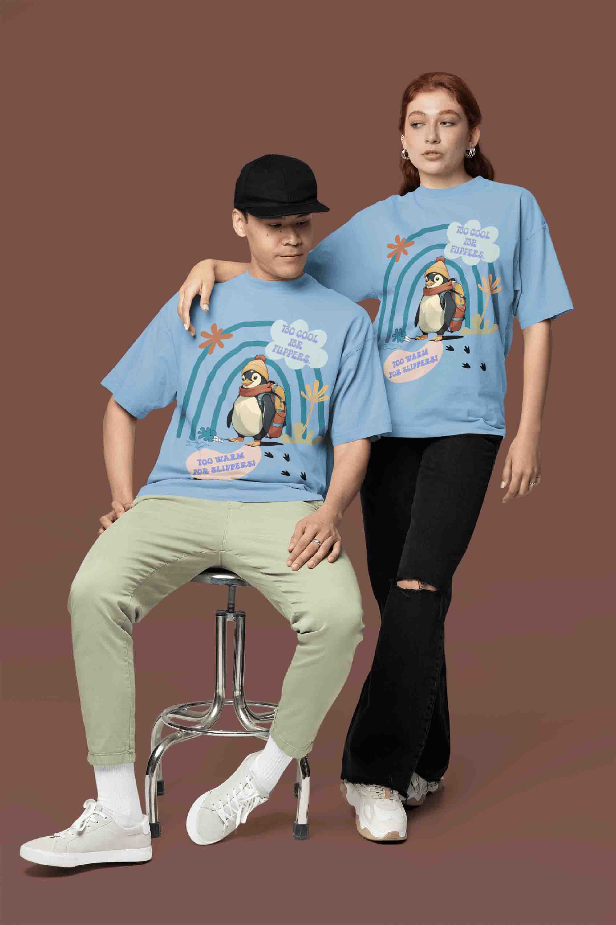 Cool Penguin Oversized T-Shirt | The OddBall Wagon image 6