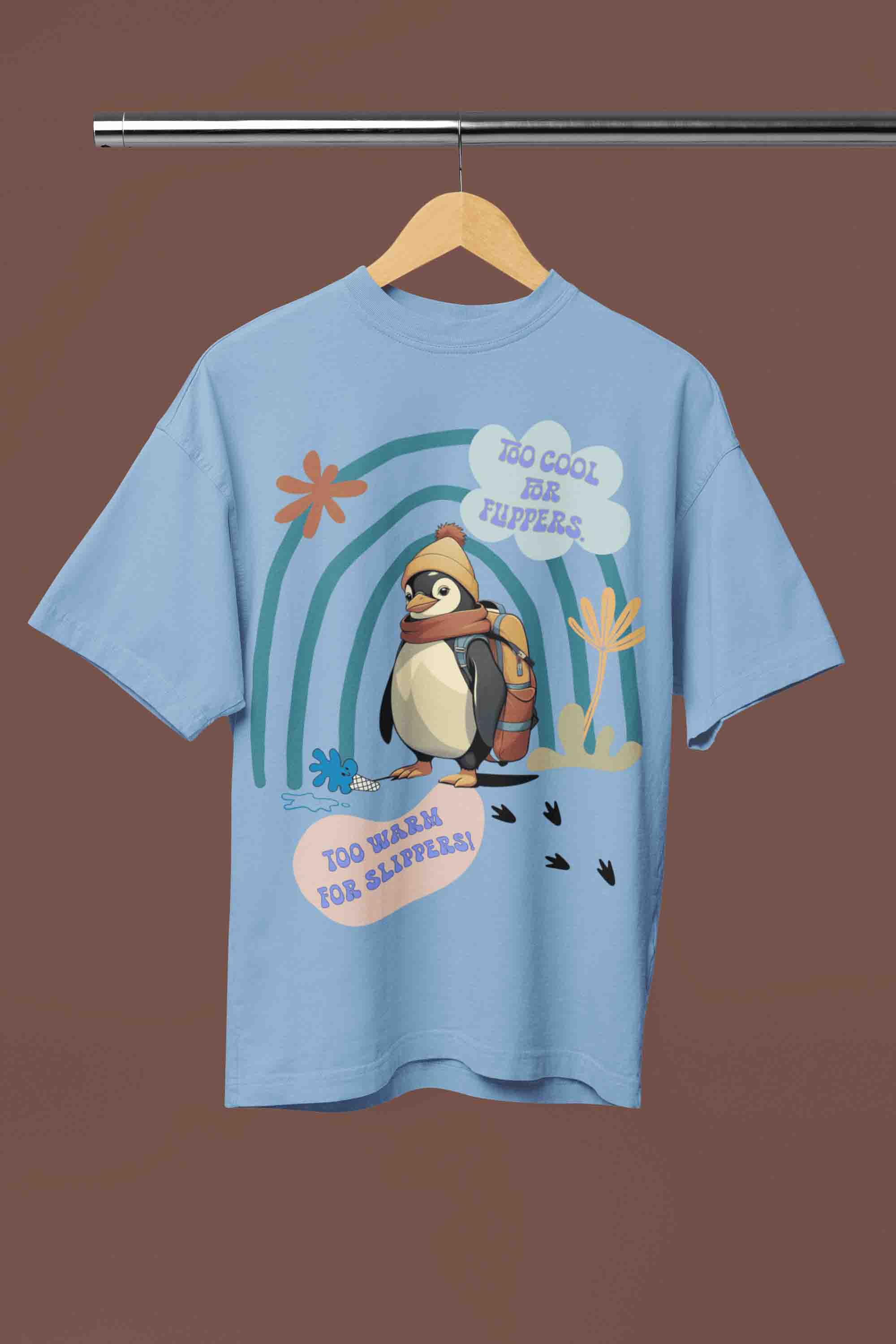 Cool Penguin Oversized T-Shirt | The OddBall Wagon image 7