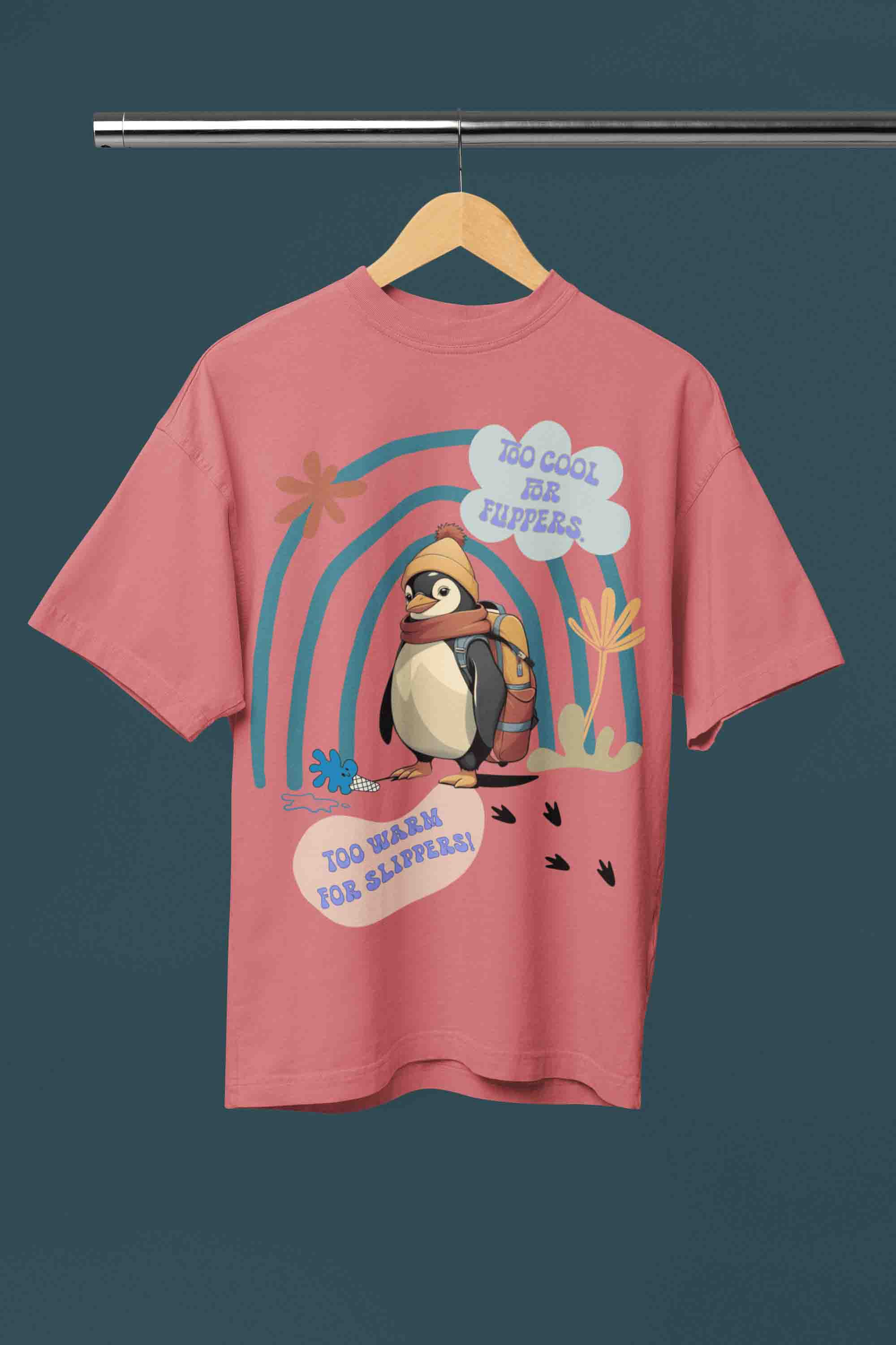 Cool Penguin Oversized T-Shirt | The OddBall Wagon image 7