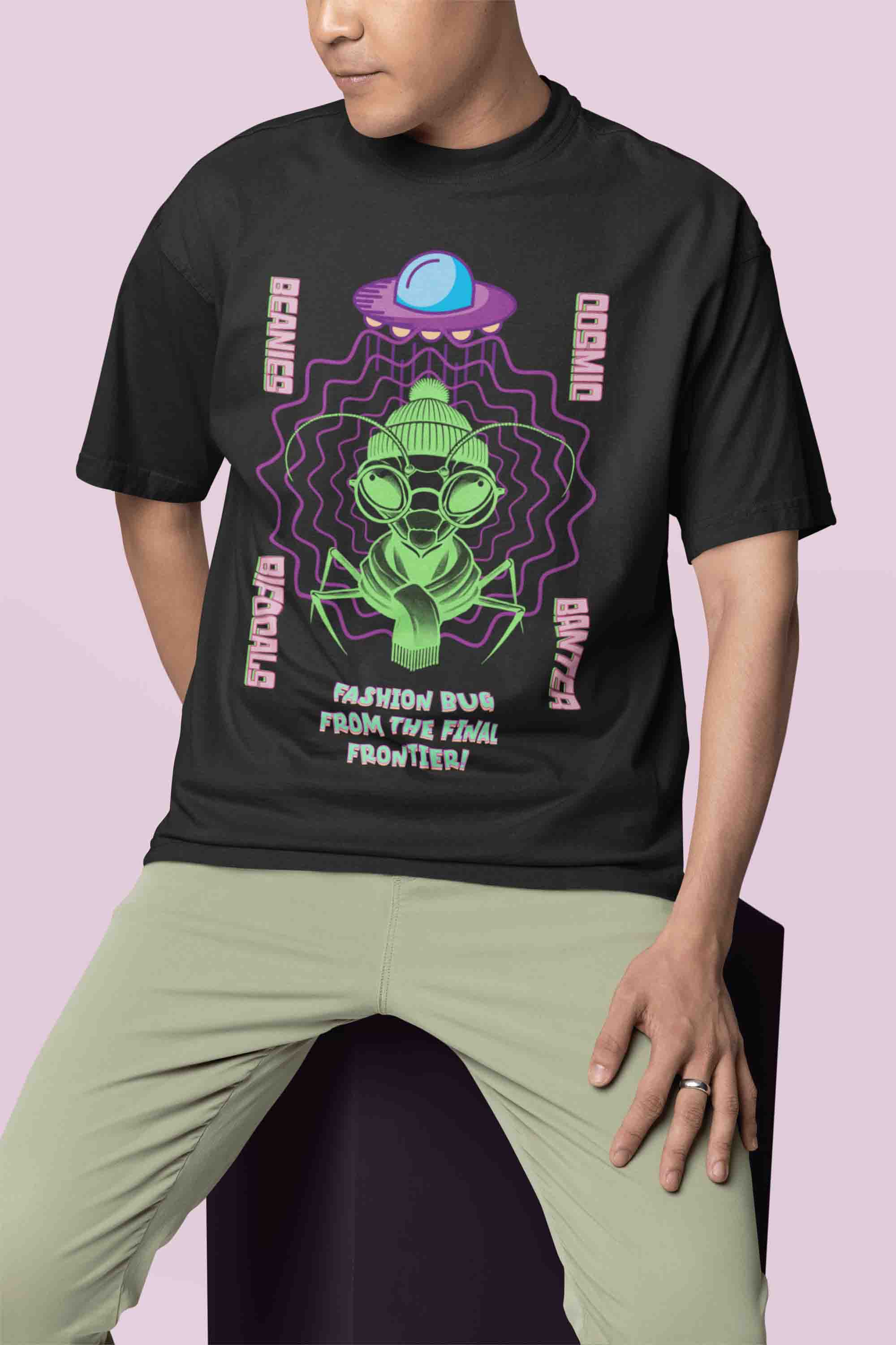 Cosmic Bug Oversized T-Shirt | The OddBall Wagon image 5