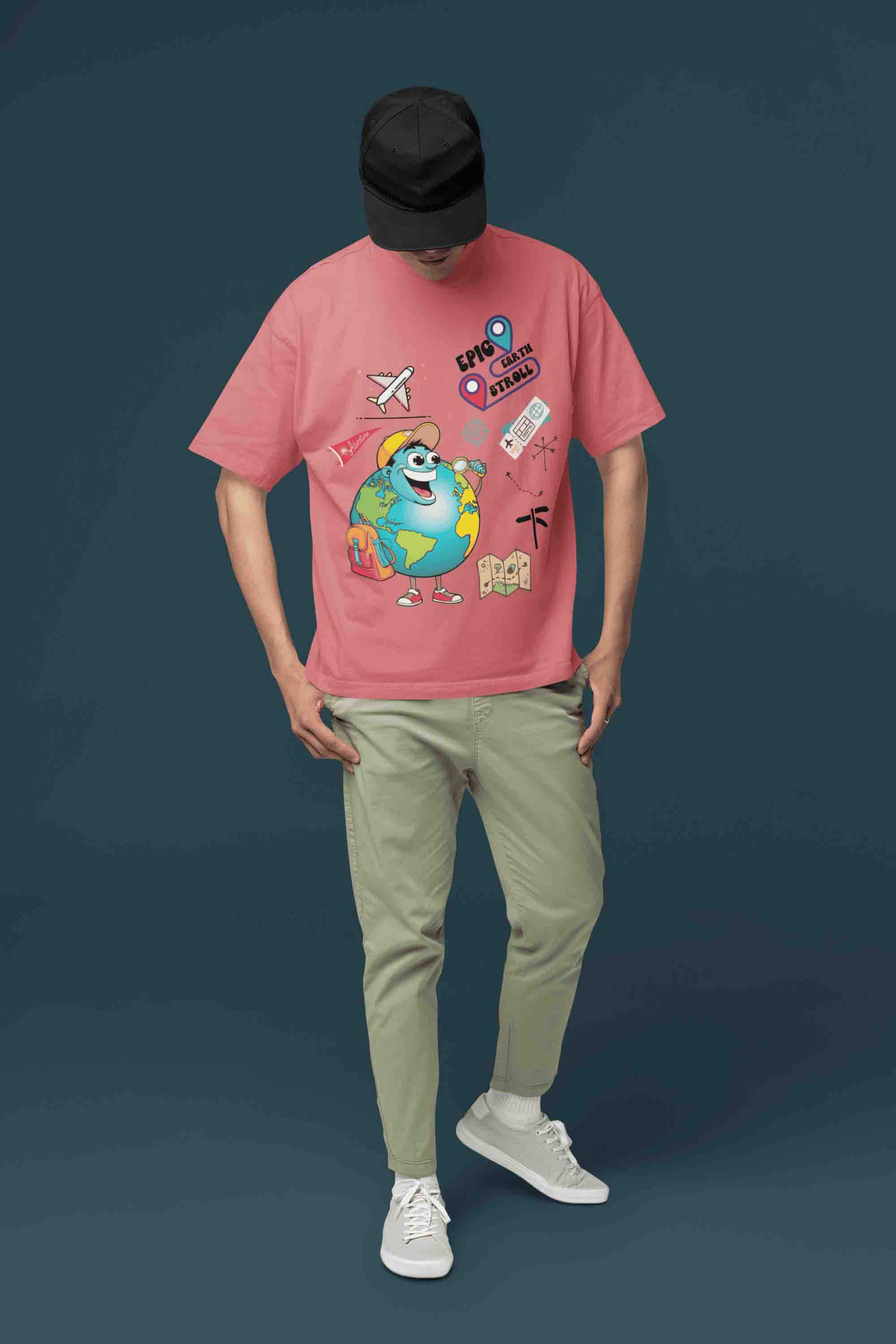 Epic Earth Stroll Oversized T-Shirt | The OddBall Wagon image 4