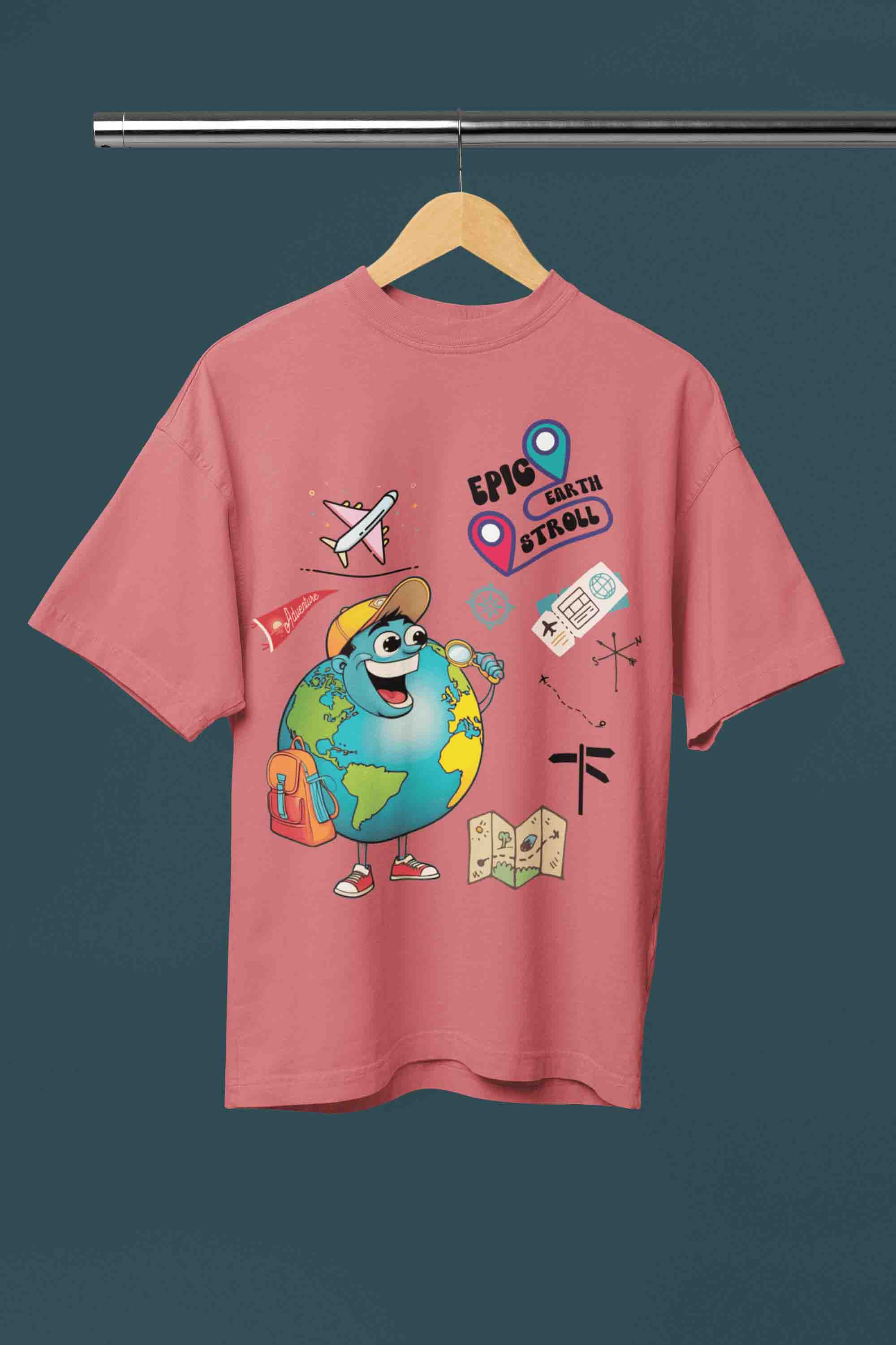 Epic Earth Stroll Oversized T-Shirt | The OddBall Wagon image 7