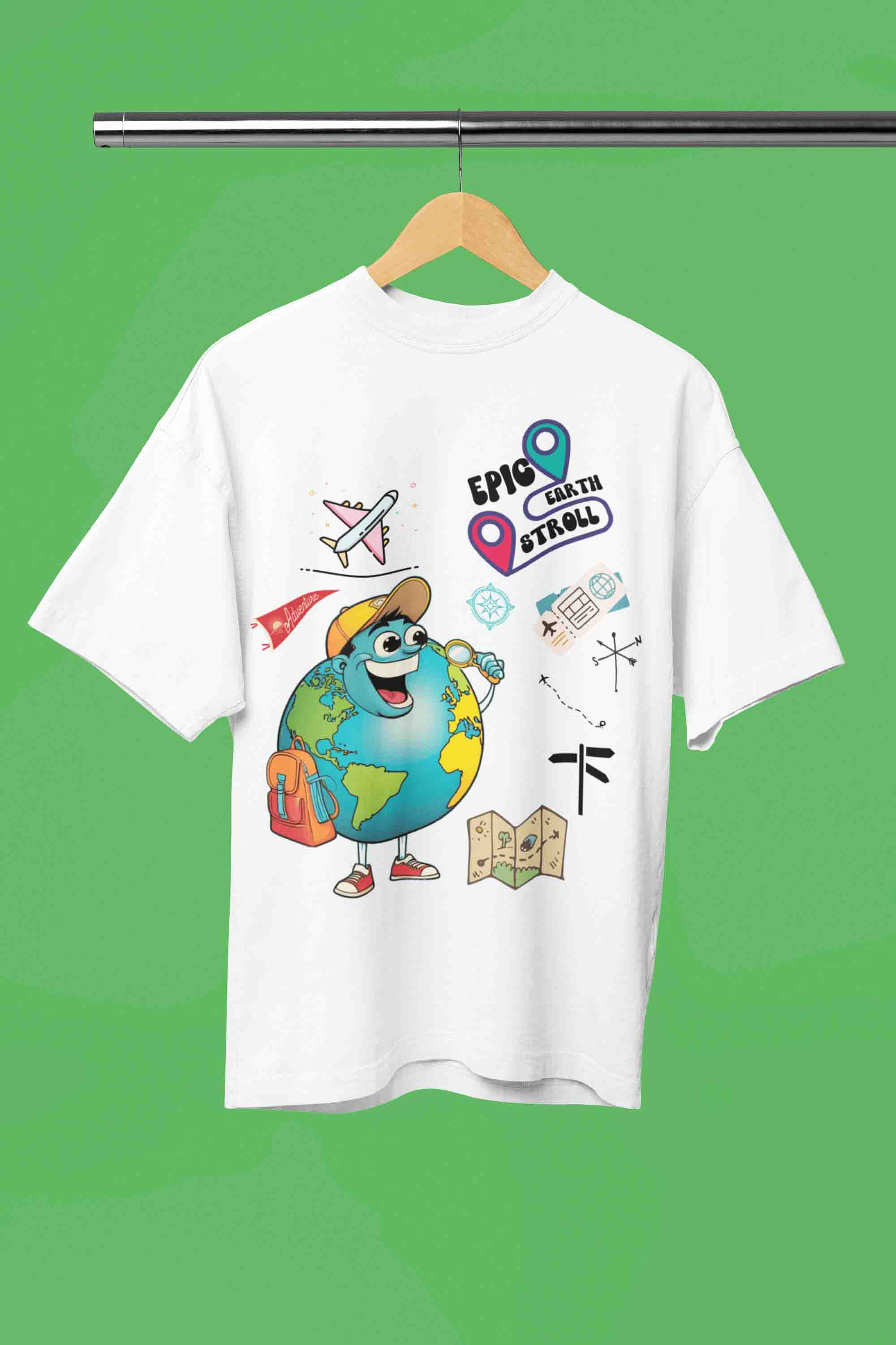 Epic Earth Stroll Oversized T-Shirt | The OddBall Wagon image 6