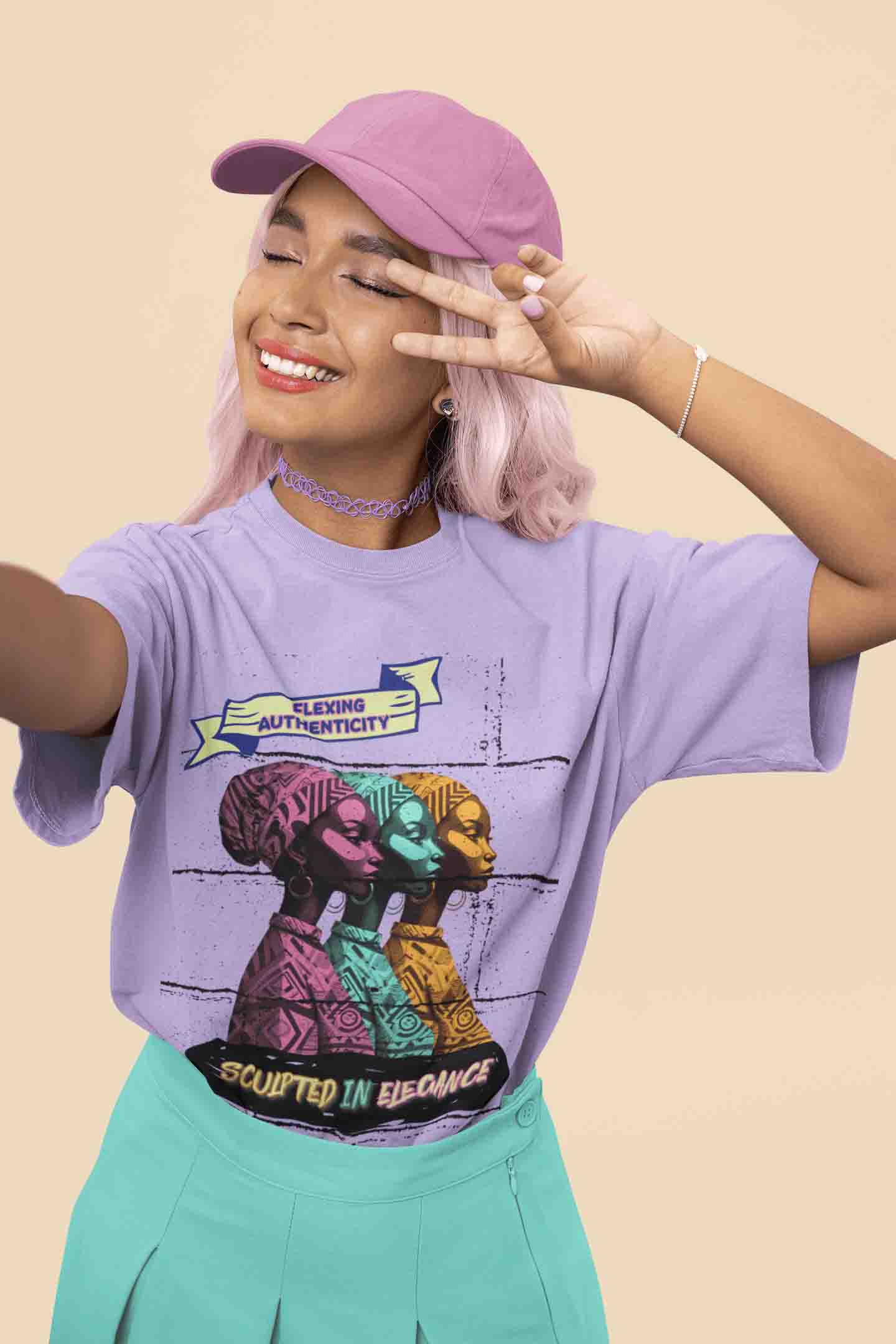 Flexing Authenticity Oversized T-Shirt | The OddBall Wagon image 2