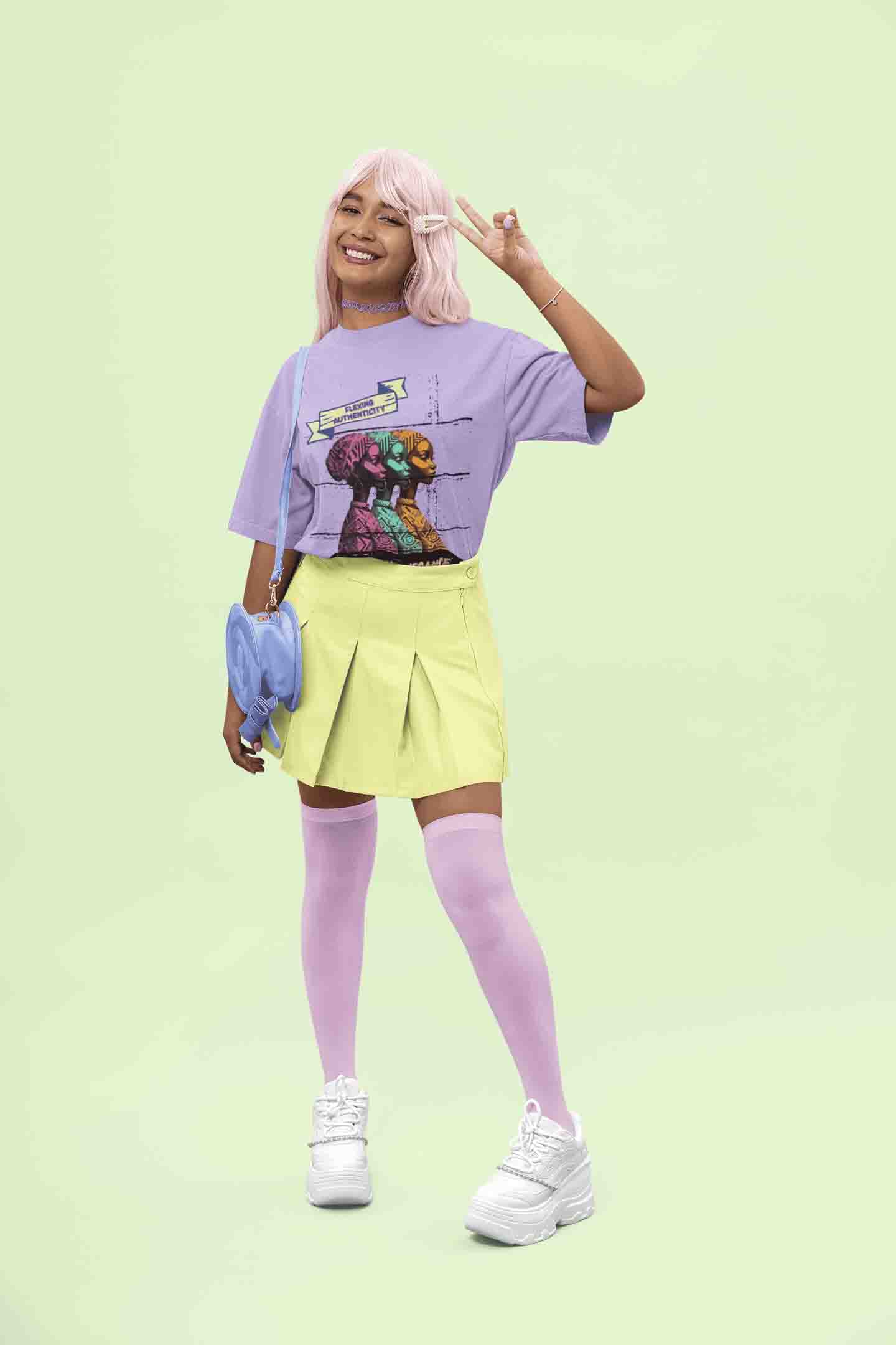 Flexing Authenticity Oversized T-Shirt | The OddBall Wagon image 3