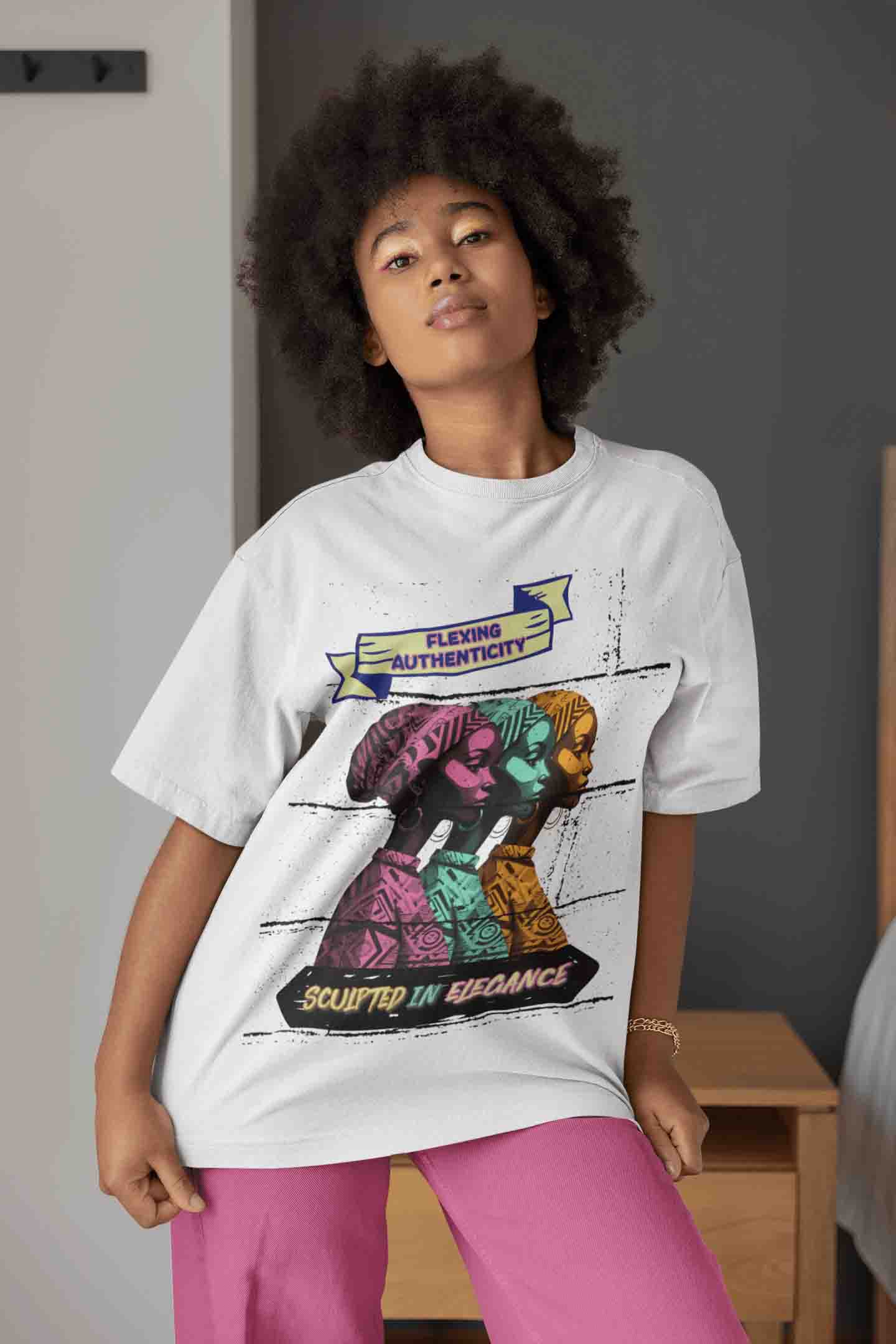 Flexing Authenticity Oversized T-Shirt | The OddBall Wagon image 3