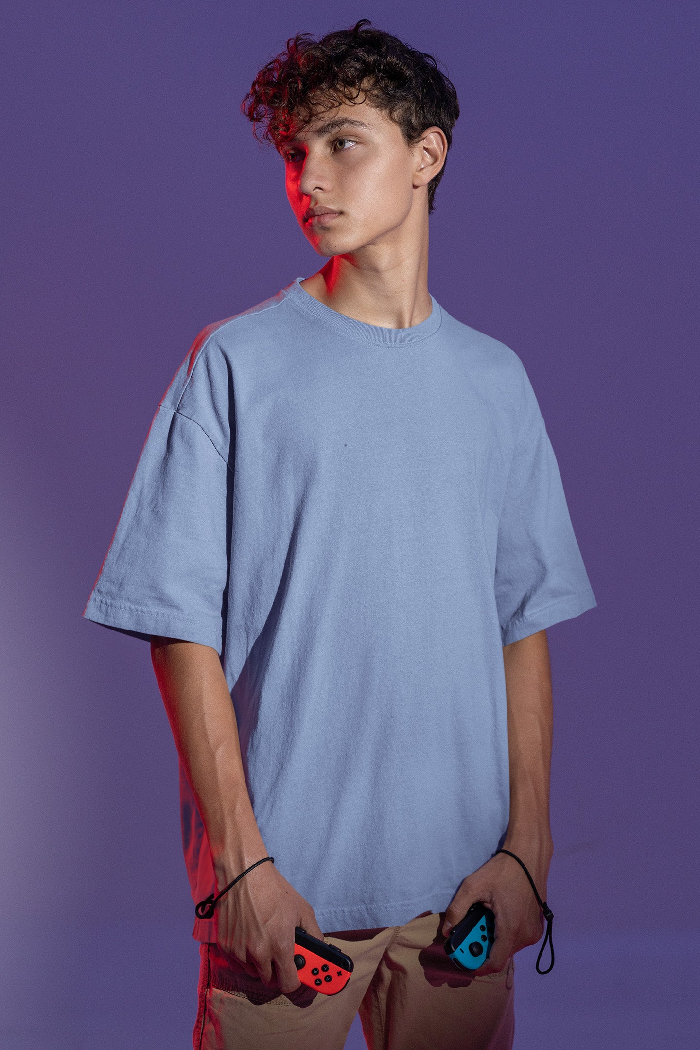 Men’s Oversized T-Shirt – Baby Blue