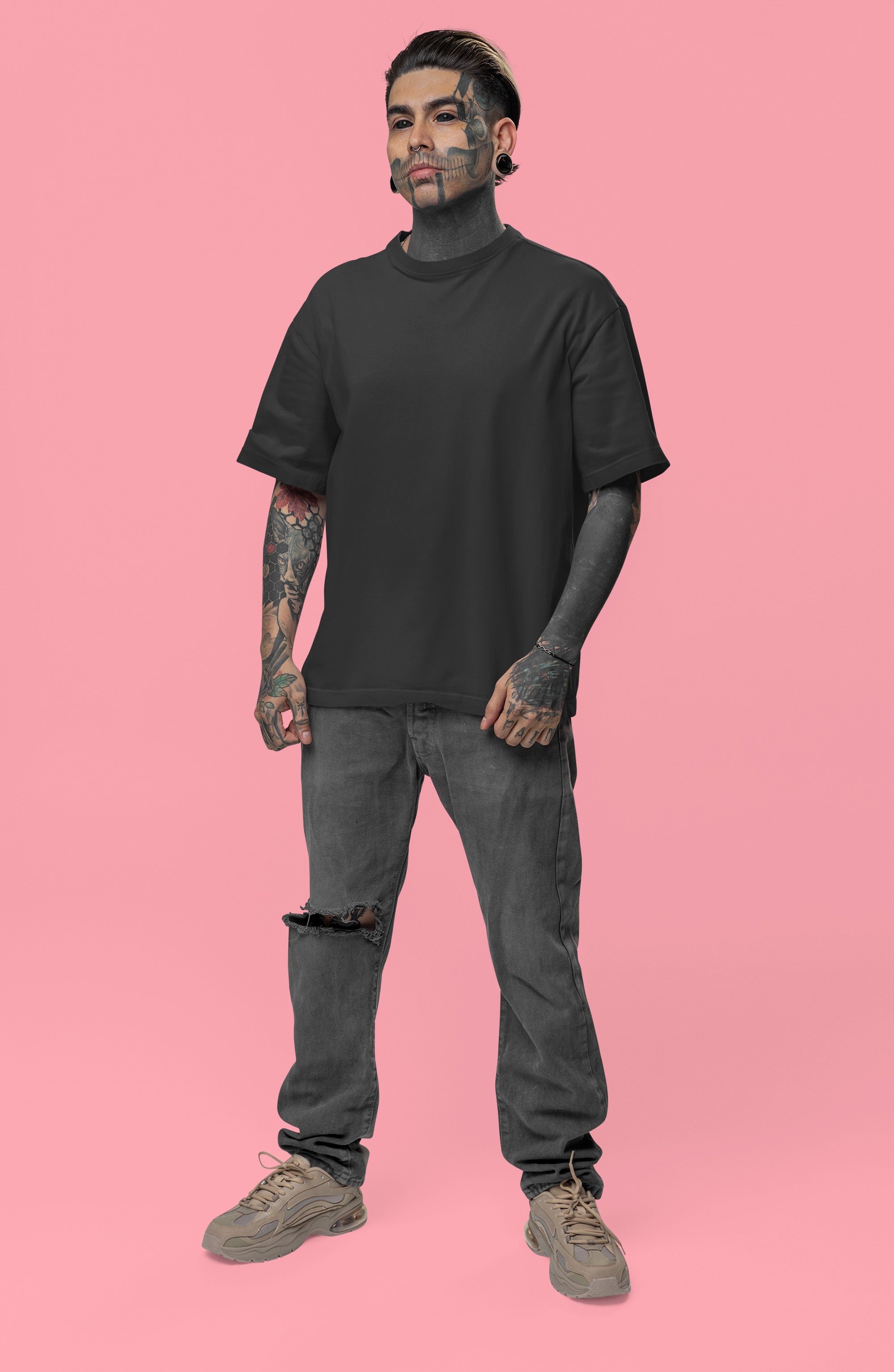 Men’s Oversized T-Shirt – Black image 5