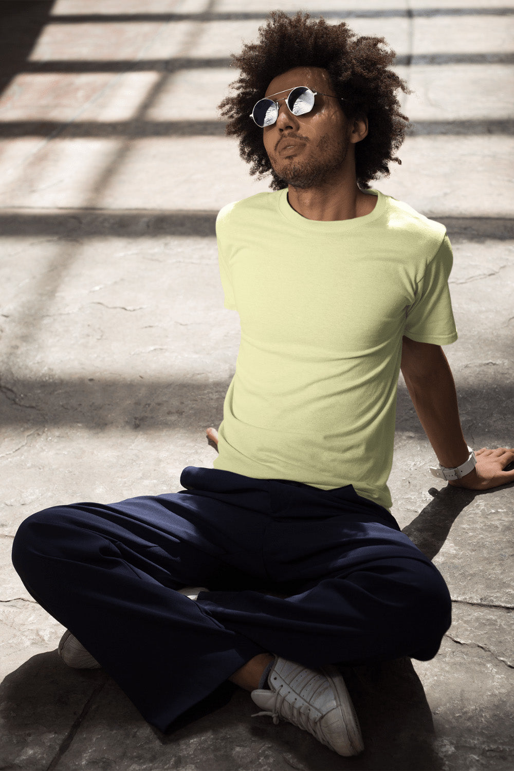 Men's Classic Fit T-Shirt - Butter Yellow | The OddBall Wagon image 2