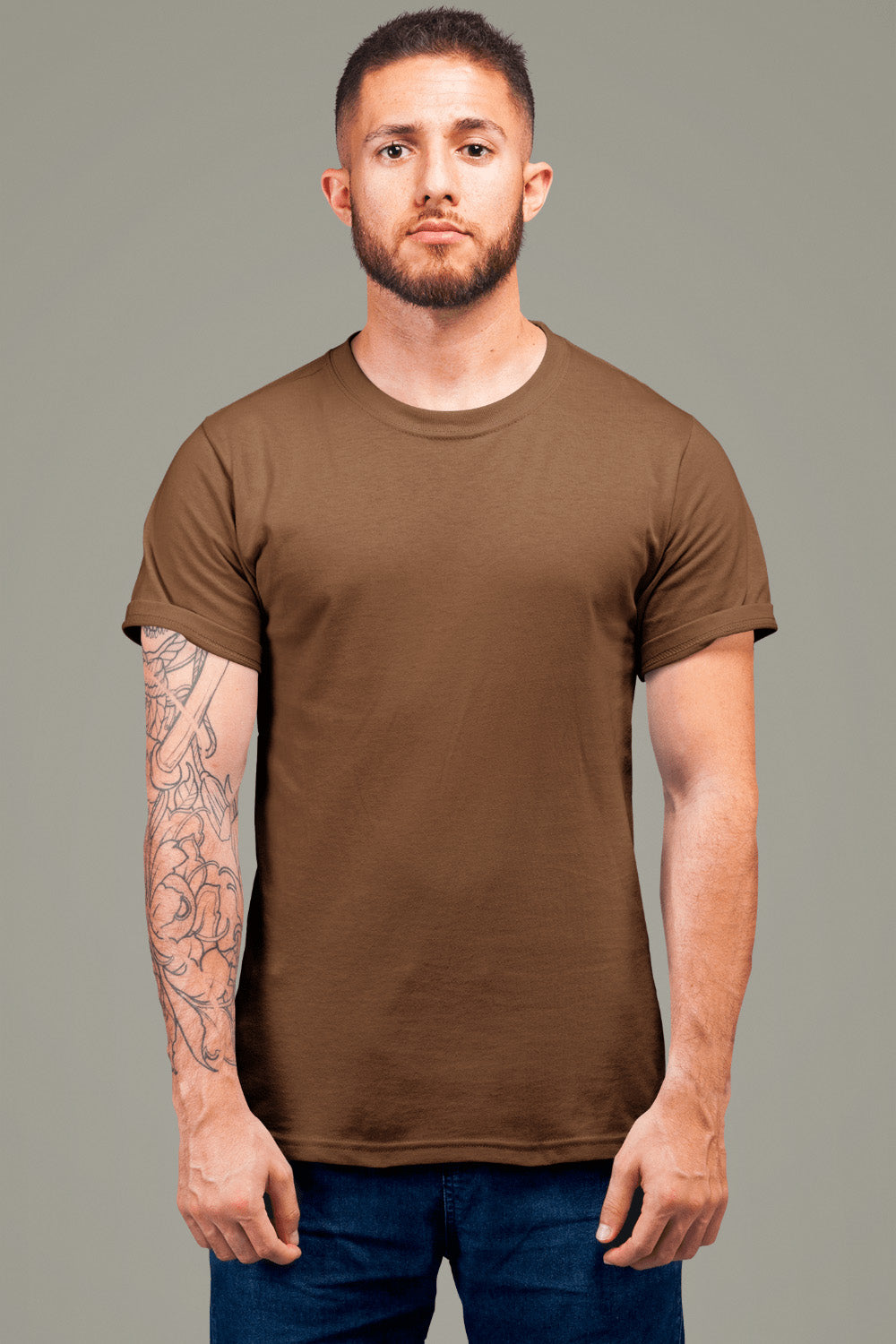 Men's Classic Fit T-Shirt - Coffee Brown | The OddBall Wagon image 2