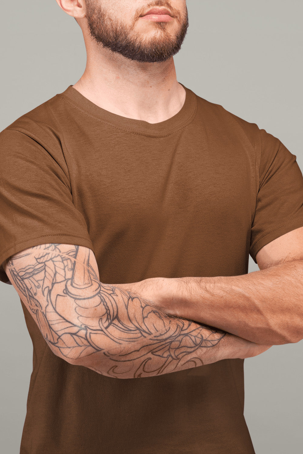 Men's Classic Fit T-Shirt - Coffee Brown | The OddBall Wagon image 3