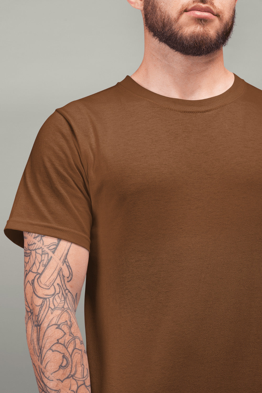 Men's Classic Fit T-Shirt - Coffee Brown | The OddBall Wagon image 4