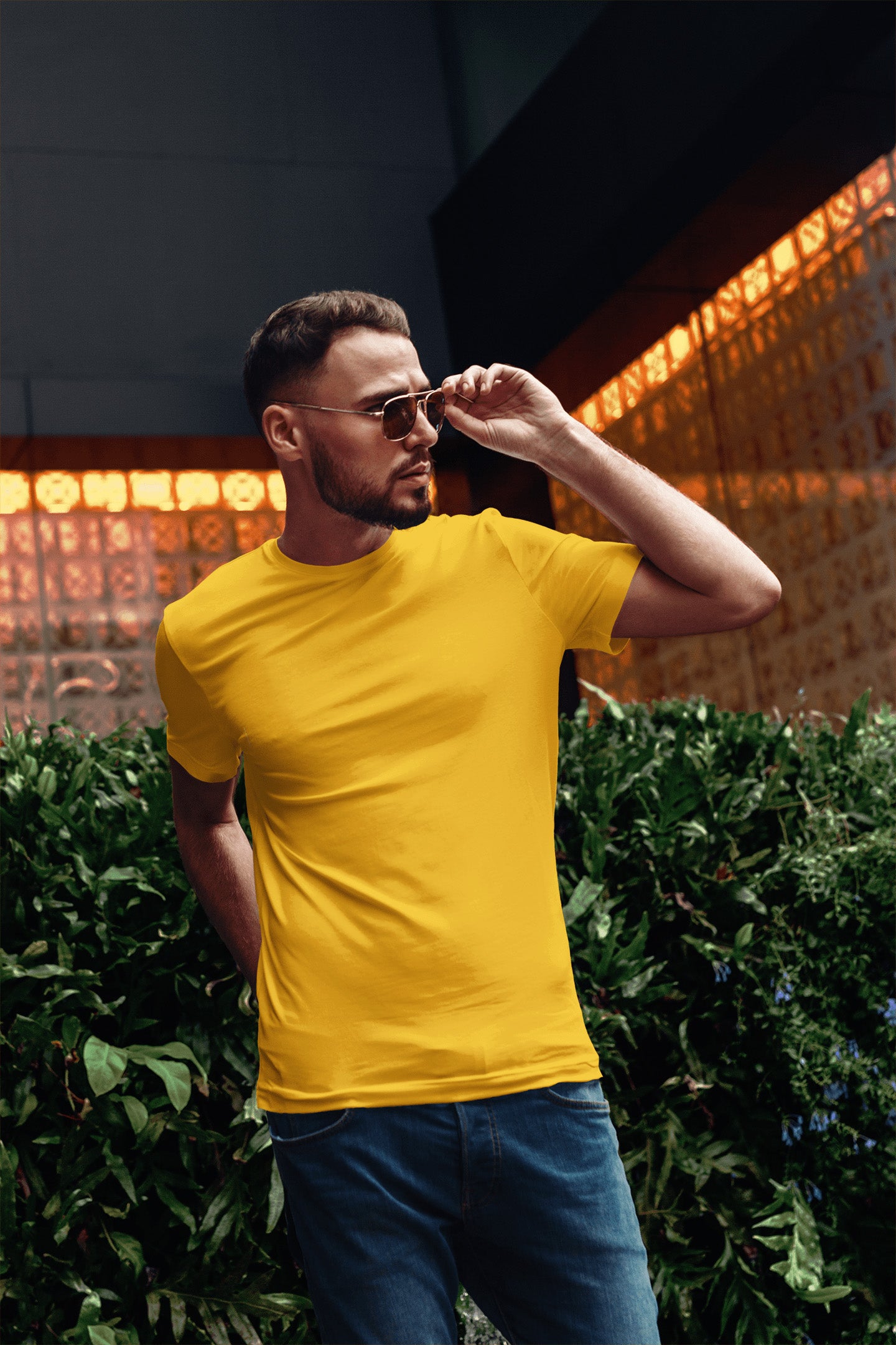 Men's Classic Fit T-Shirt - Golden Yellow | The OddBall Wagon image 3