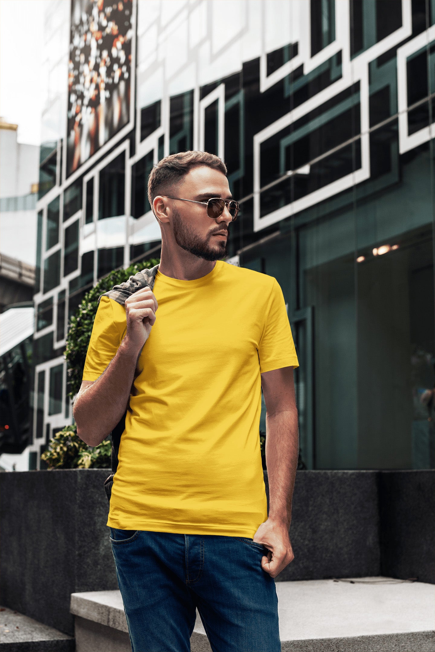 Men's Classic Fit T-Shirt - Golden Yellow | The OddBall Wagon image 4