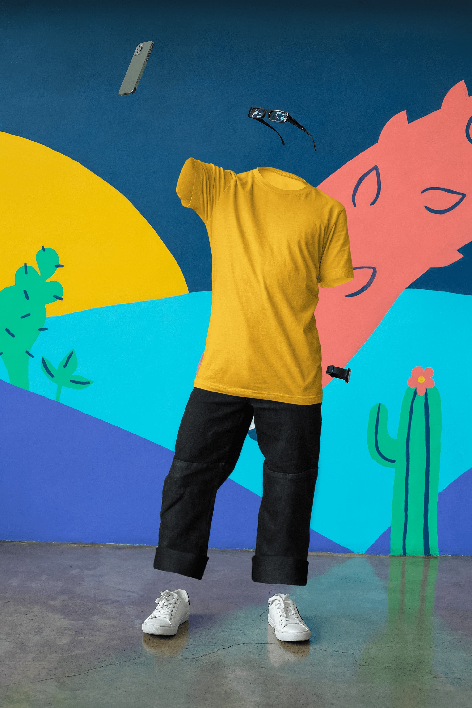 Men's Classic Fit T-Shirt - Golden Yellow | The OddBall Wagon image 5