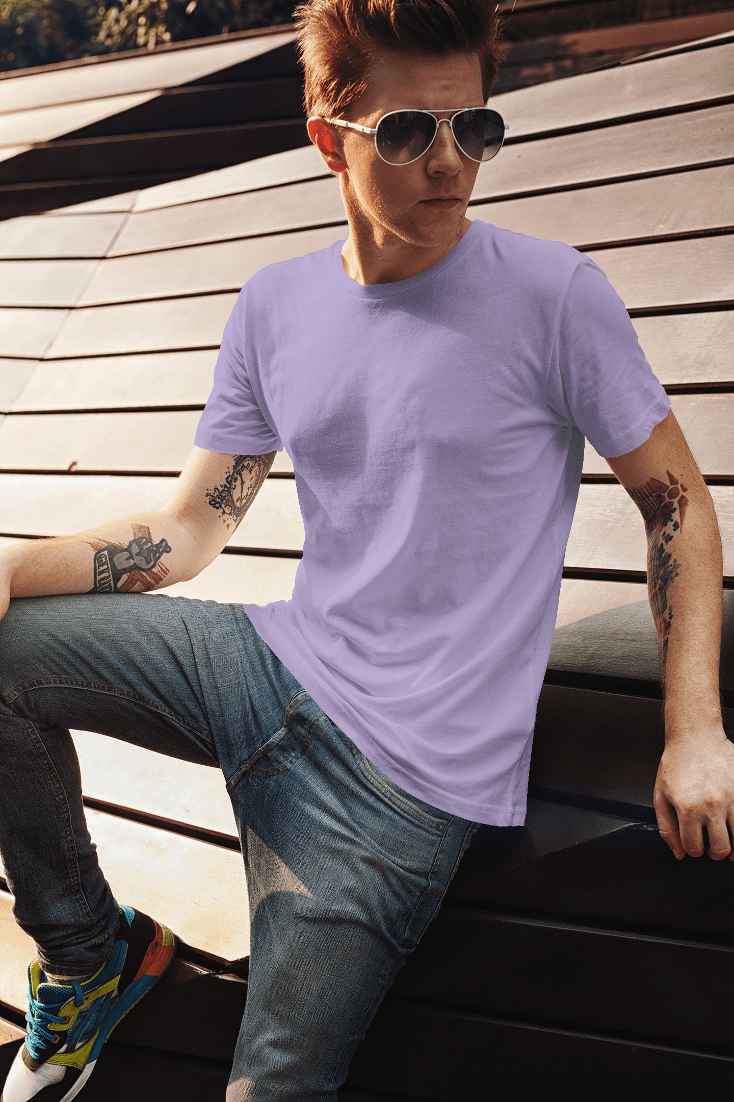Men's Classic Fit T-Shirt - Iris Lavendar | The OddBall Wagon image 3
