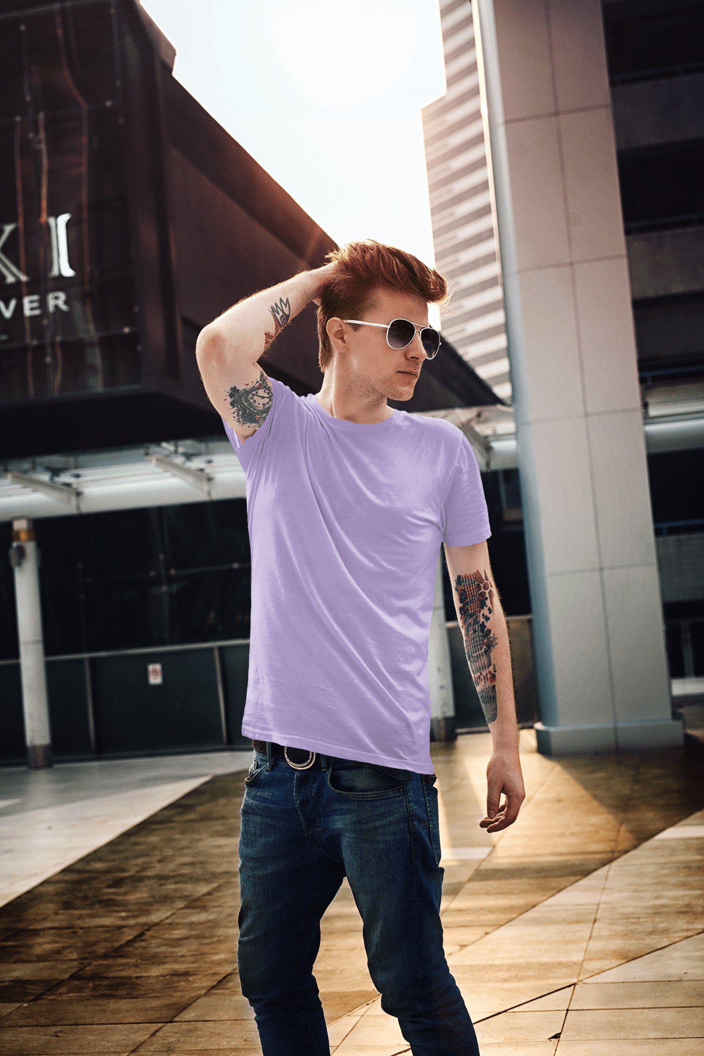 Men's Classic Fit T-Shirt - Iris Lavendar | The OddBall Wagon image 4