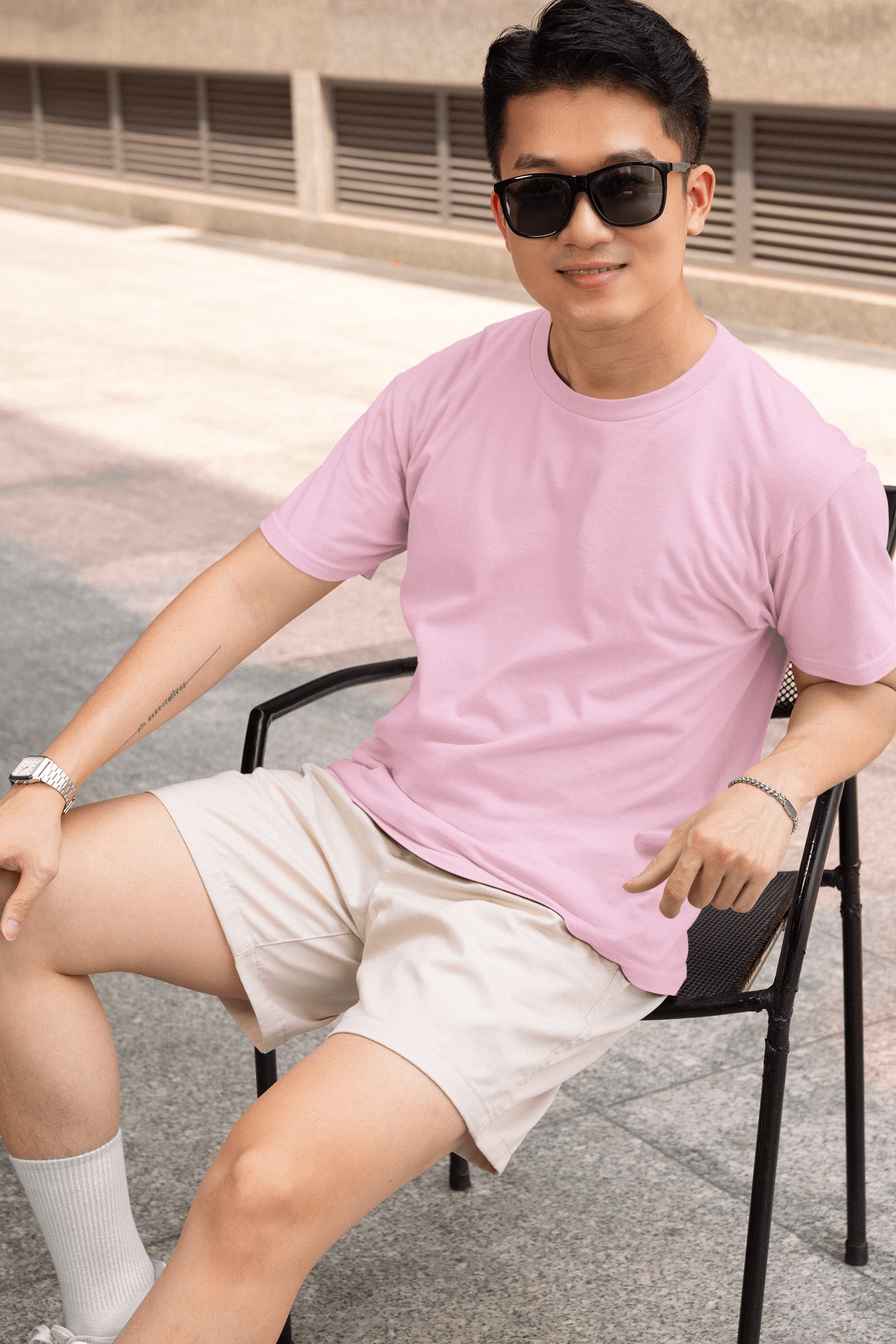 Men's Classic Fit T-Shirt - Light Pink | The OddBall Wagon image 2