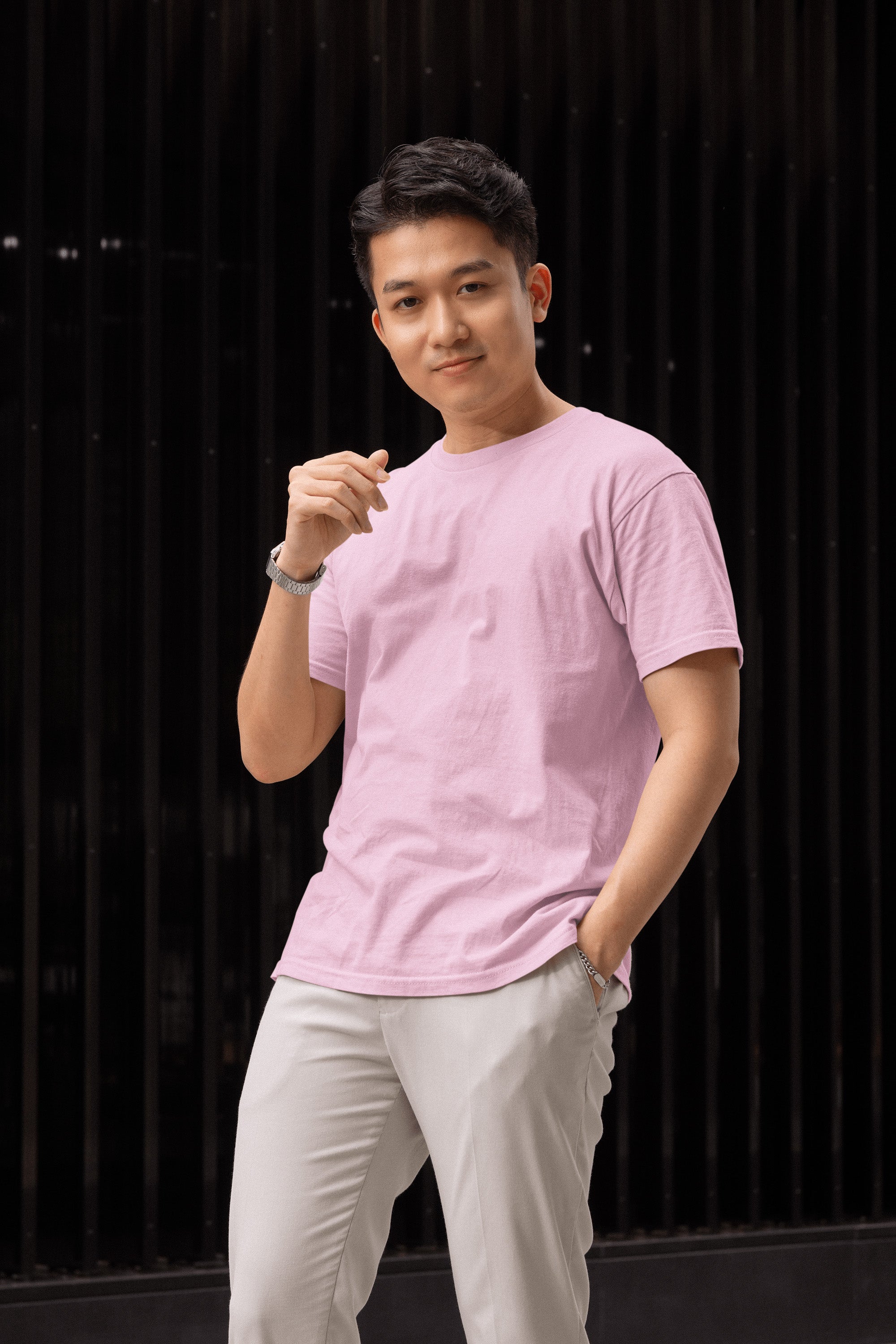 Men's Classic Fit T-Shirt - Light Pink | The OddBall Wagon image 3