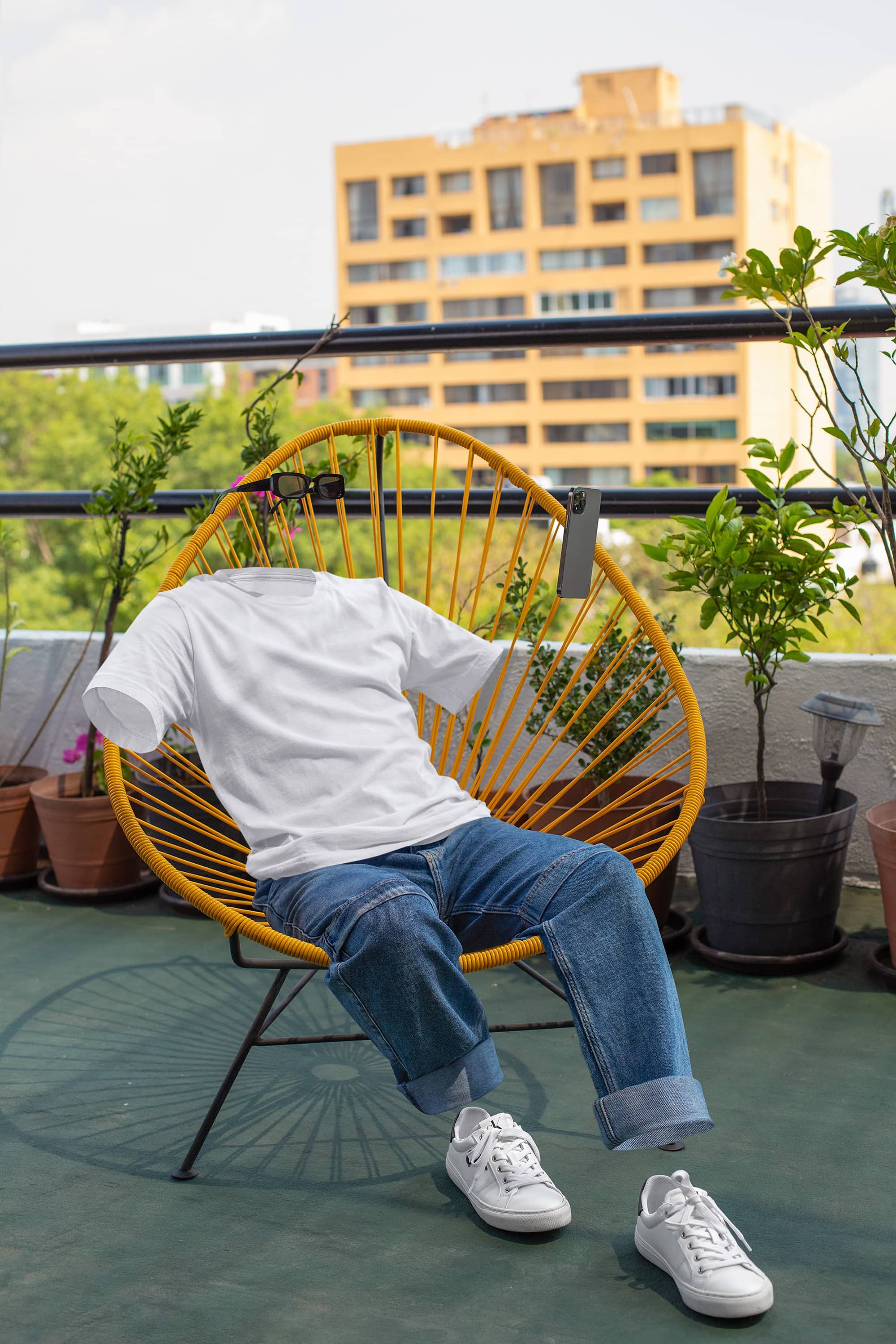 Men's Classic Fit T-Shirt - White | The OddBall Wagon image 5