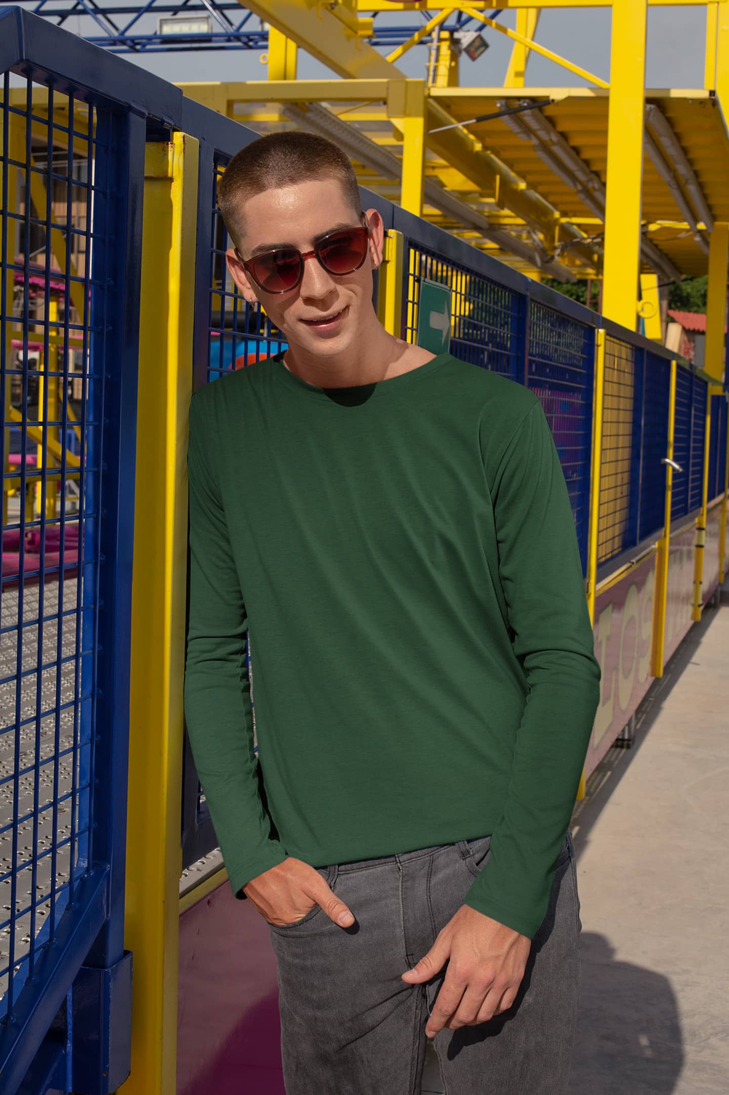 Men's Classic Olive Green Full Sleeves | The OddBall Wagon image 2
