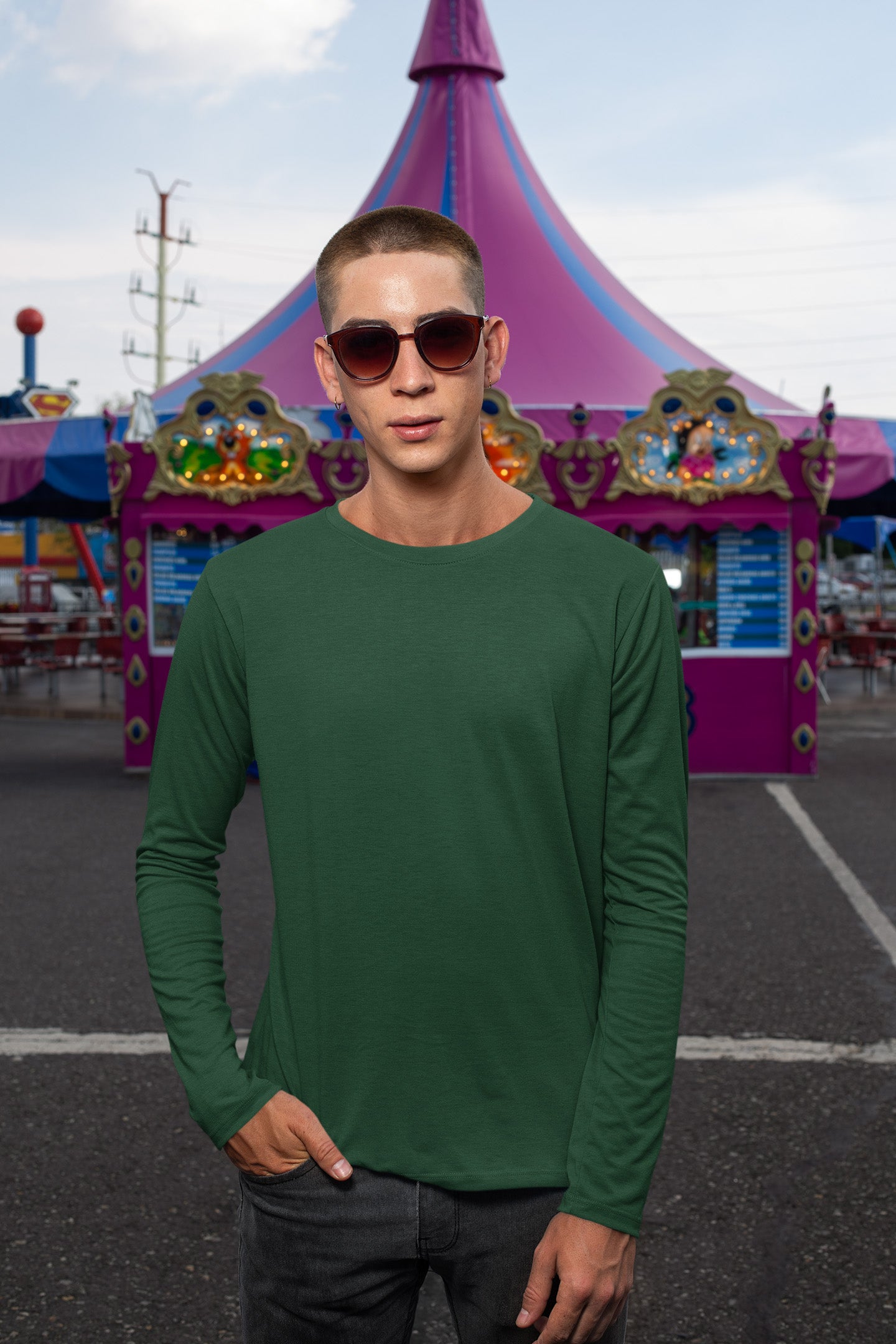 Men's Classic Olive Green Full Sleeves | The OddBall Wagon image 4