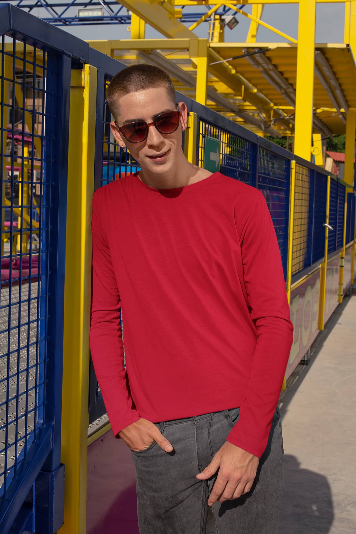 Men's Classic Red Full Sleeves | The OddBall Wagon image 2