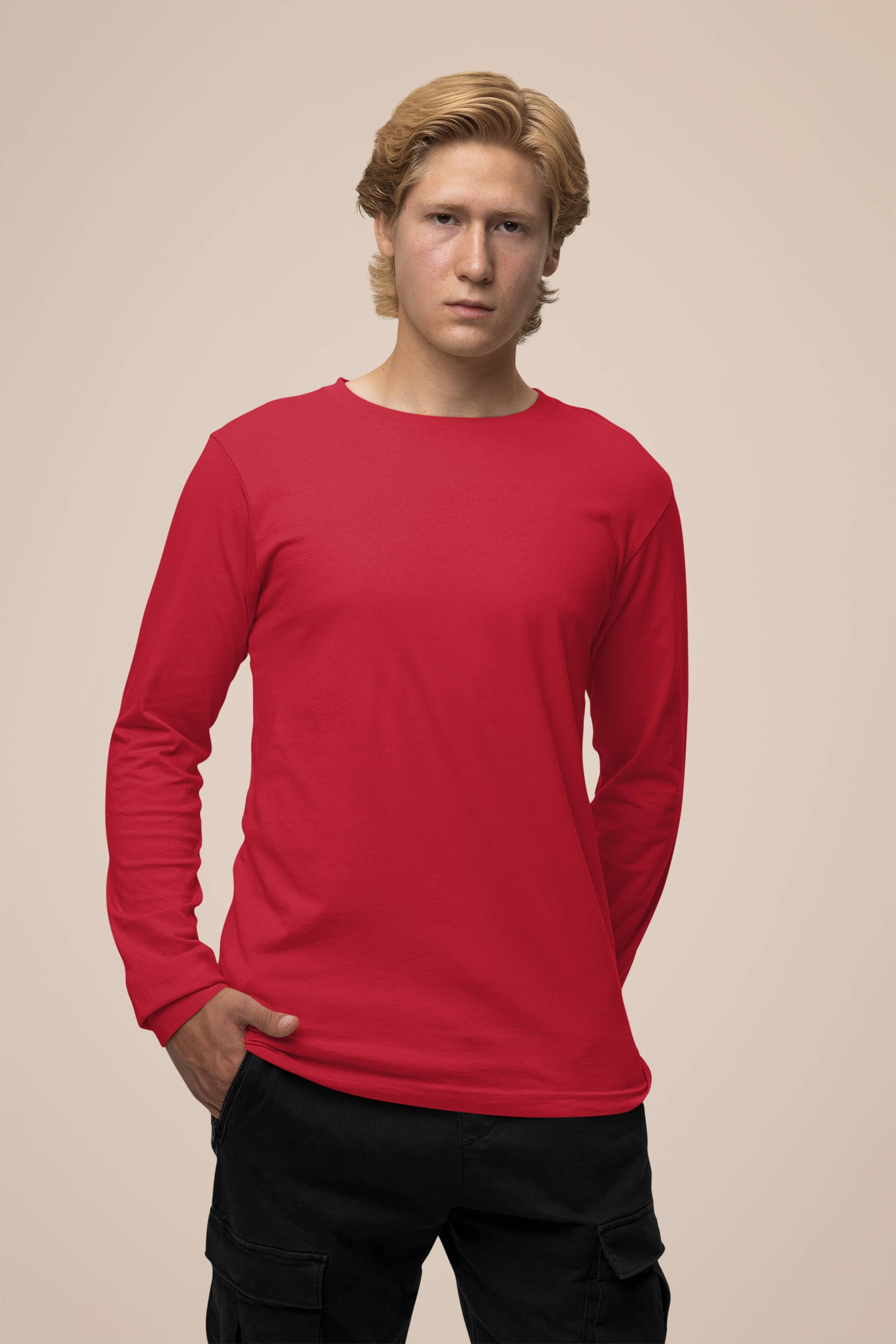 Men's Classic Red Full Sleeves | The OddBall Wagon image 4