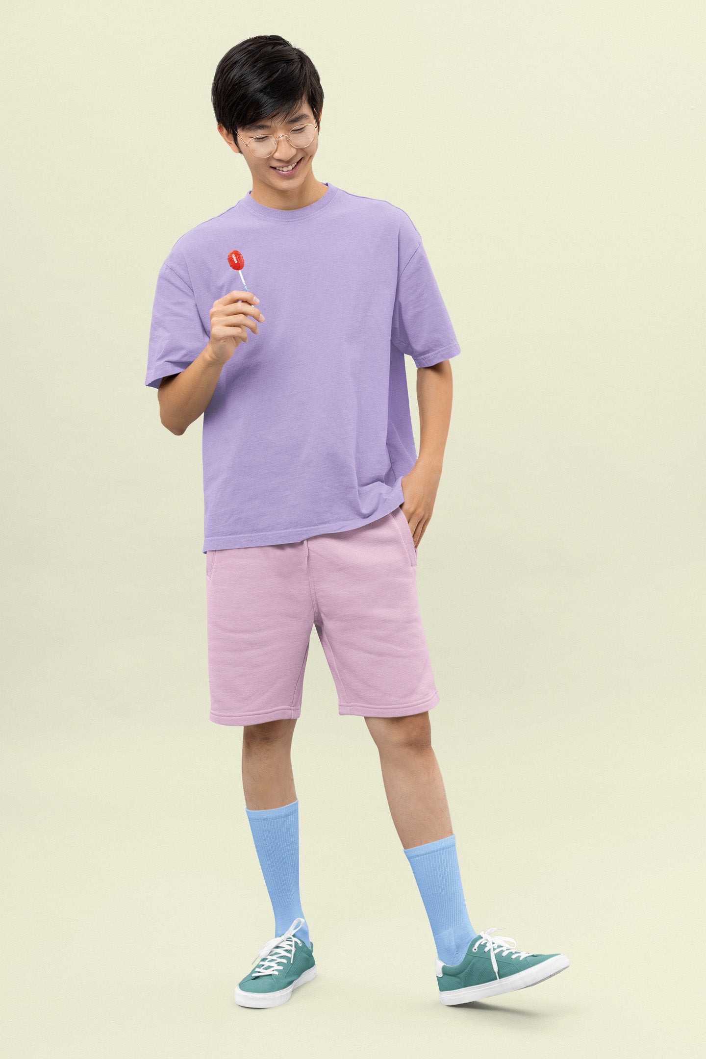 Men’s Oversized T-Shirt – Iris Lavender image 4