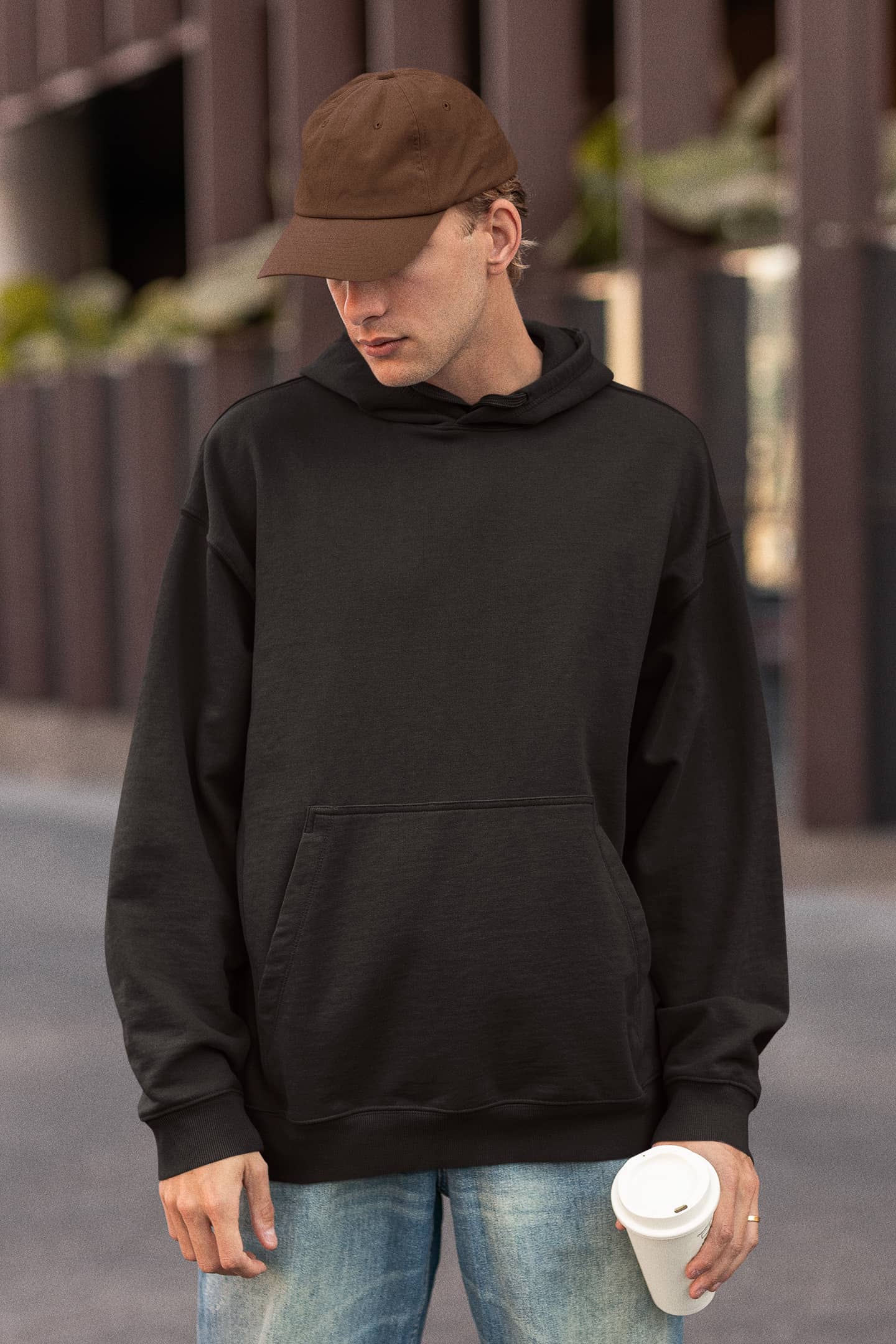 Men's Oversized Black Hoodie | The OddBall Wagon image 3